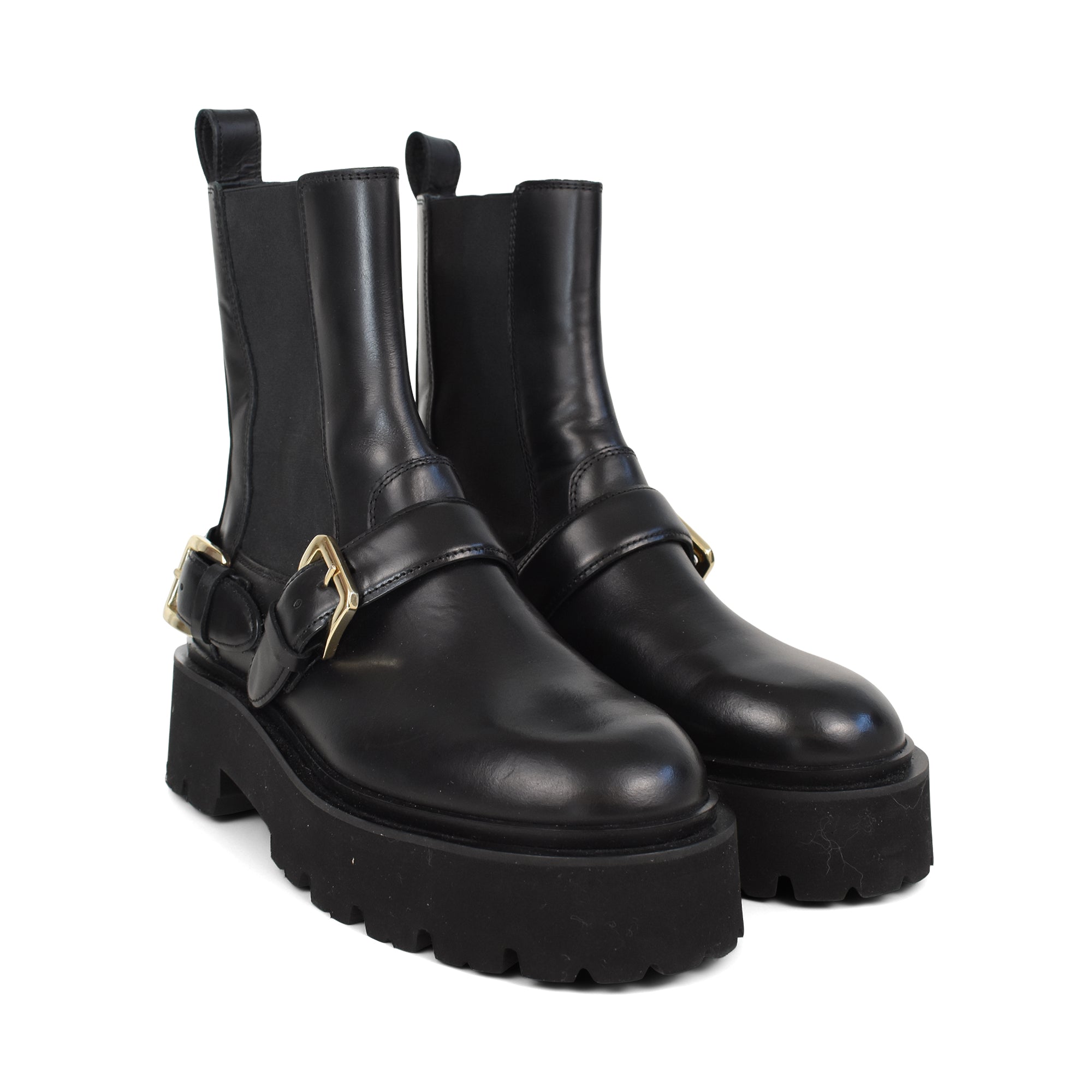Sandro 'Helen Buckle' Chelsea Boots - Women's 38
