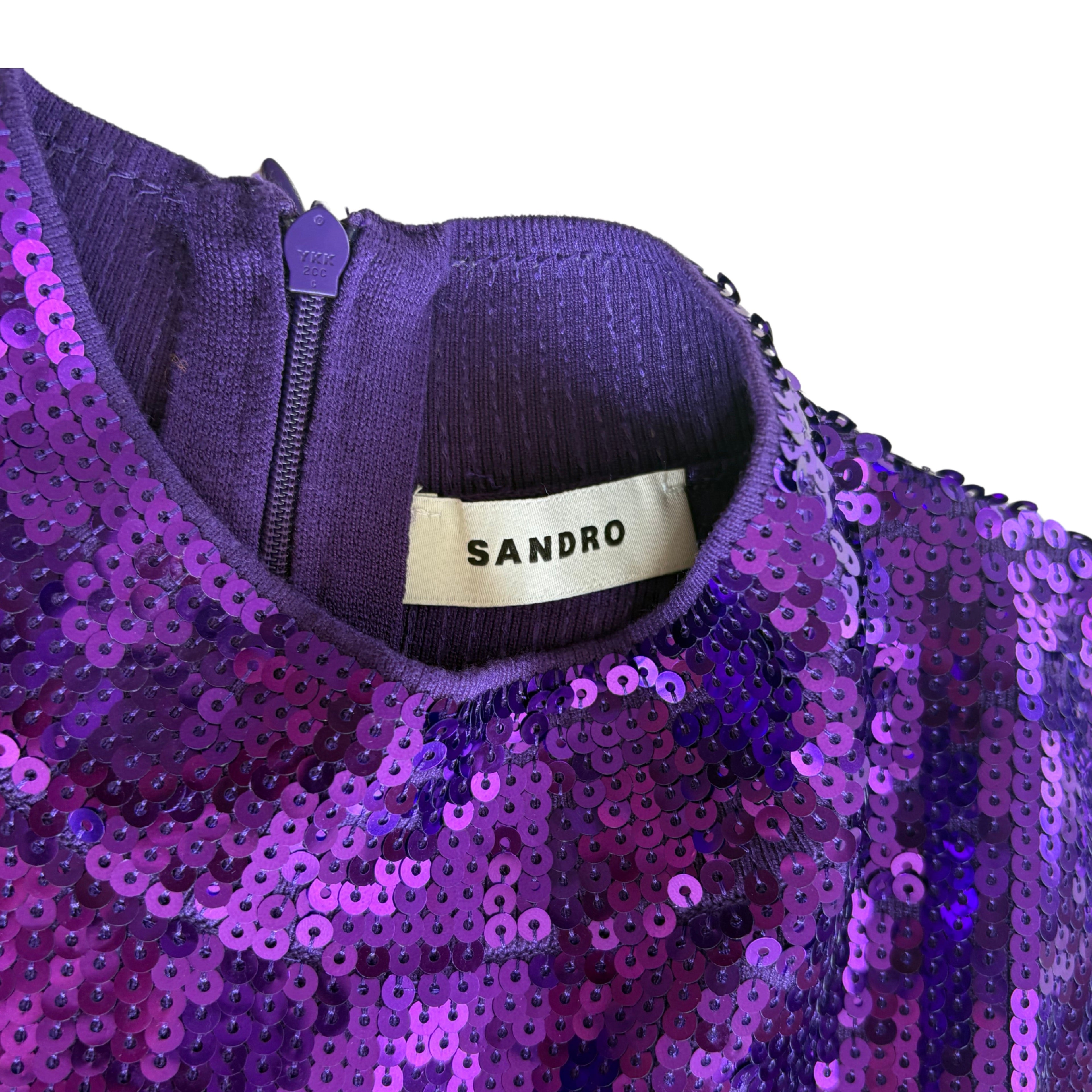 Sandro Sequin Crop Top - Women's 2