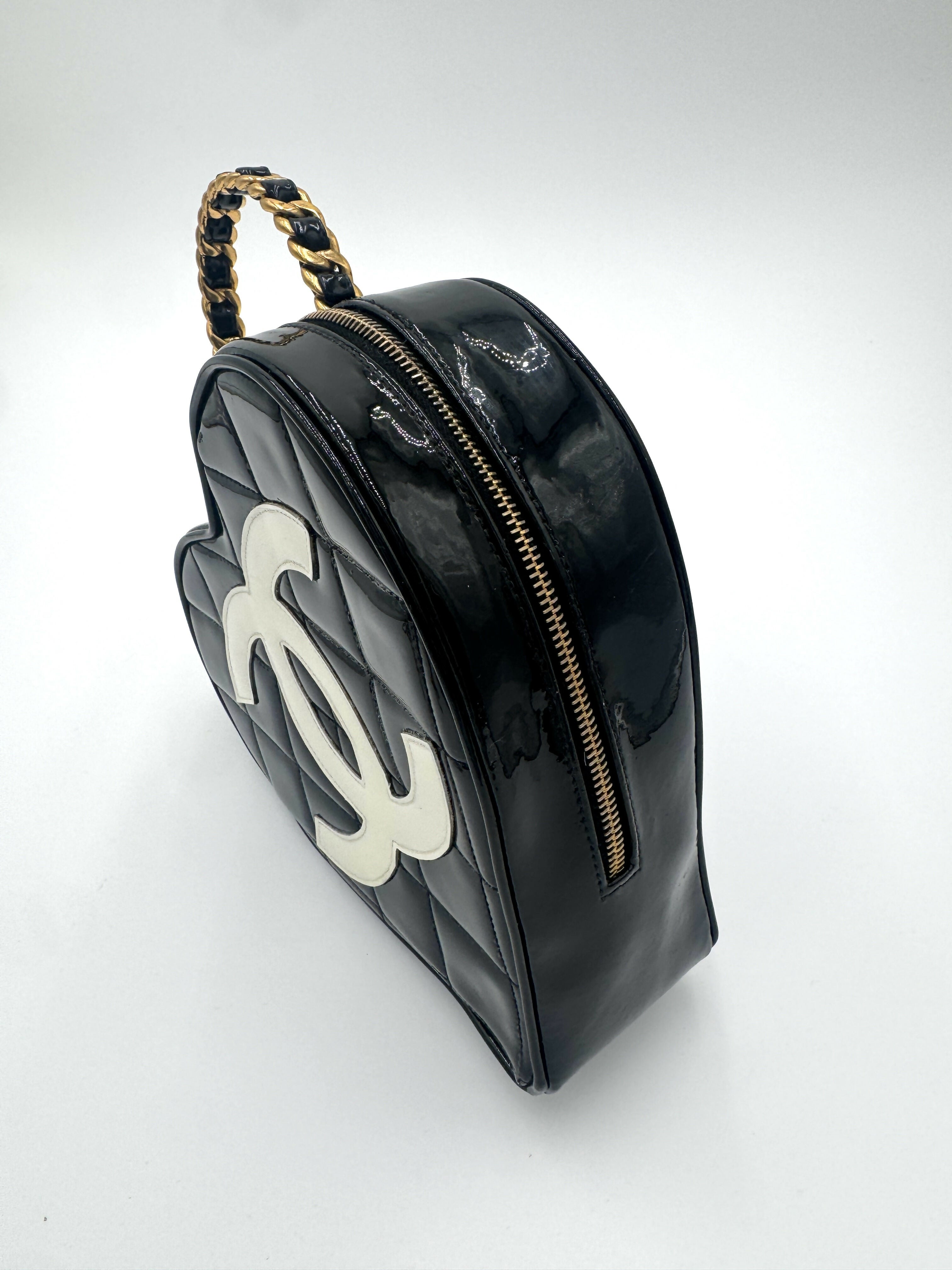 Chanel 1995 Vintage Barbie Black Heart Vanity Bag