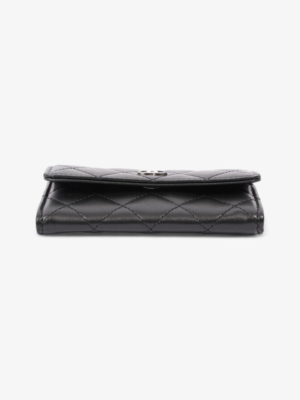 Chanel Interlocking CC Small Flap  Holder Black Lambskin Leather
