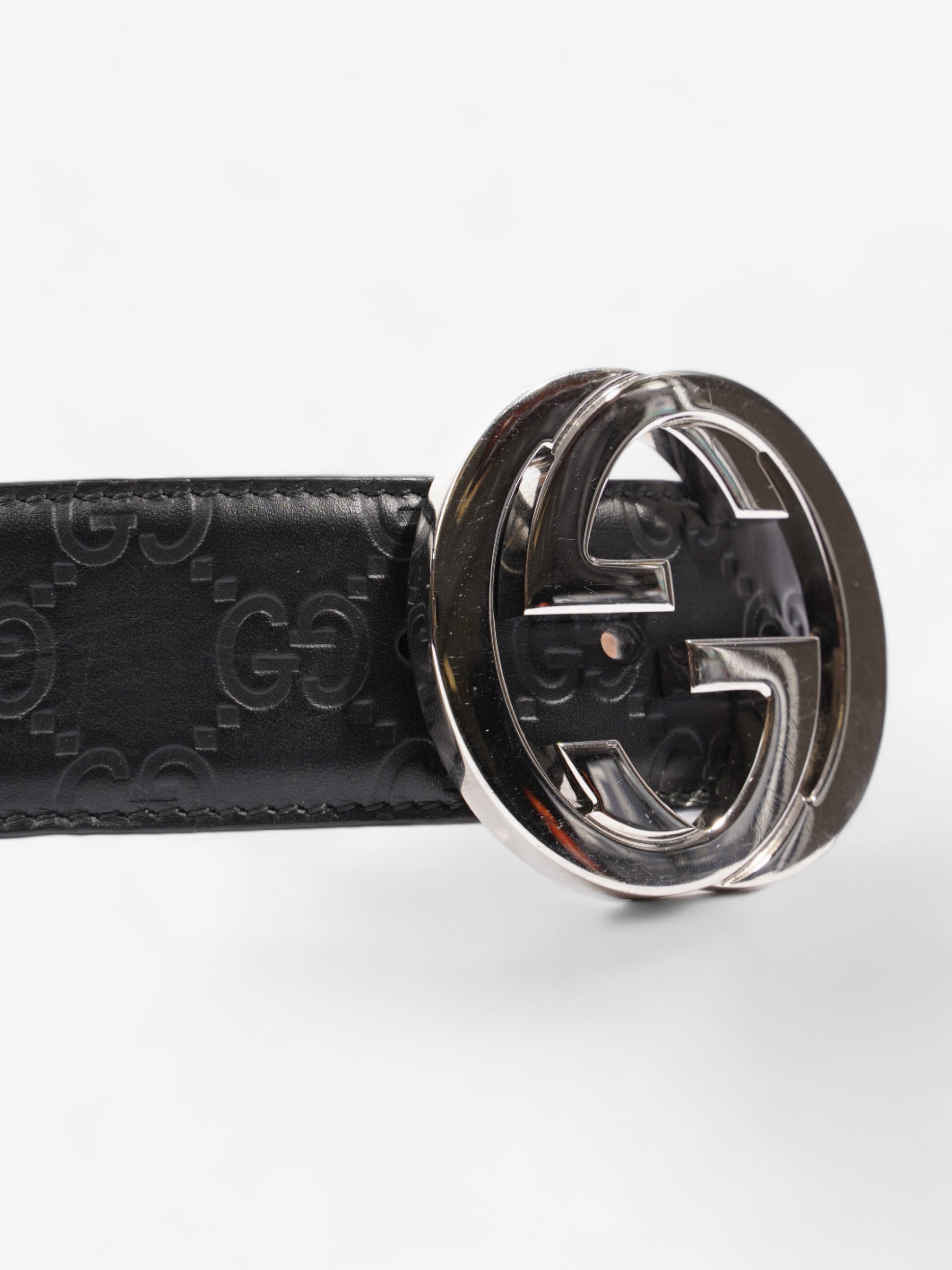 Gucci Blondie Wide Belt Black Leather 105cm / 42"
