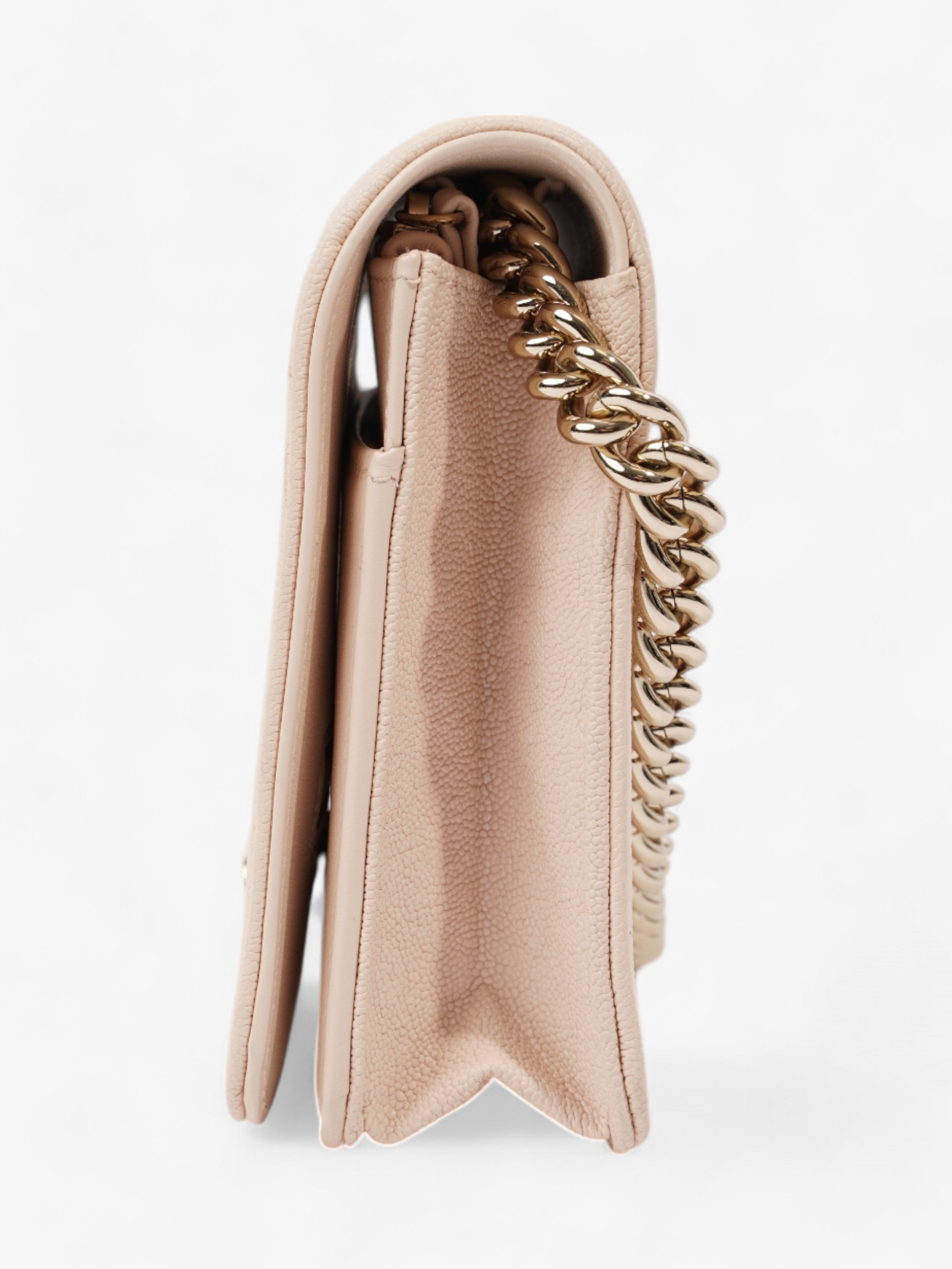 Chanel Boy Wallet on Chain Pink Nude Caviar Leather