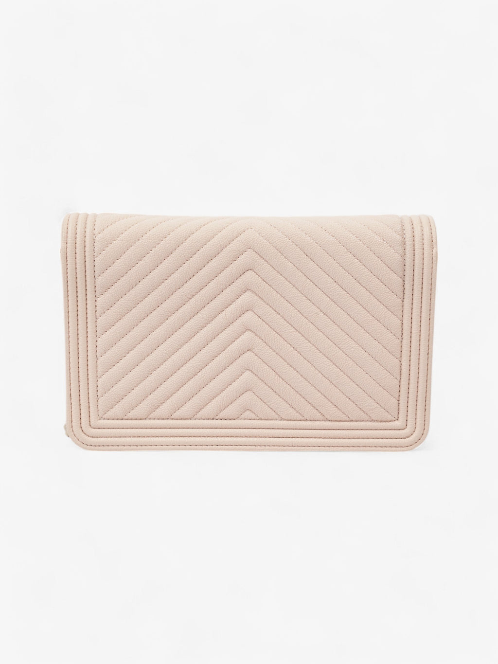Chanel Boy Wallet on Chain Pink Nude Caviar Leather