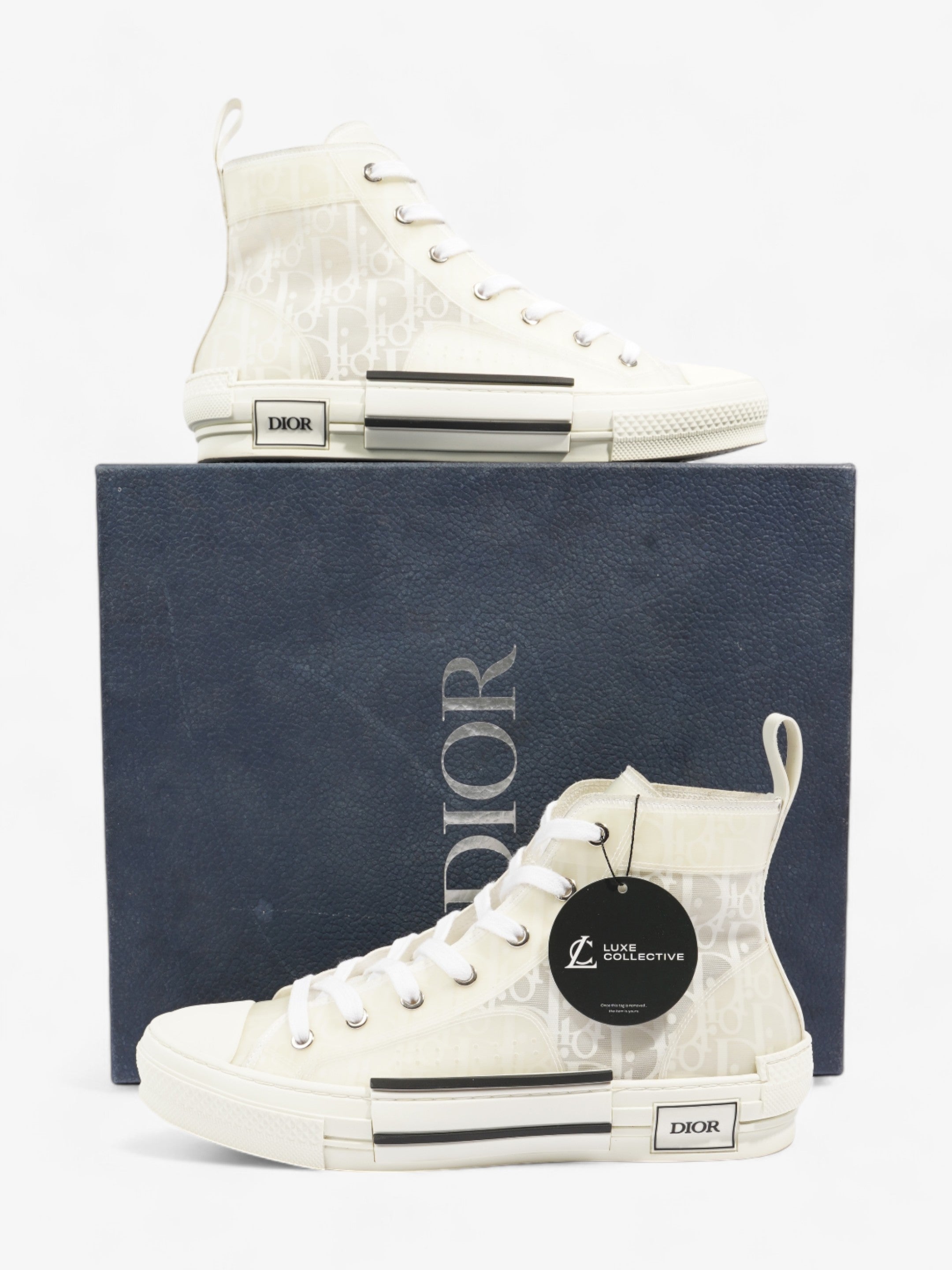 Christian Dior B23 High Top White Canvas EU 41 UK 7