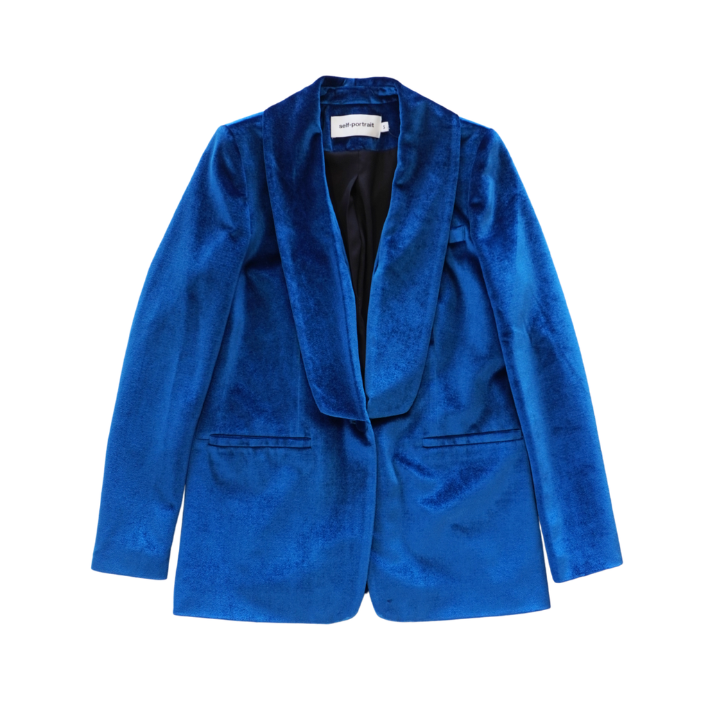 Self Portrait Velvet Blazer - Women's S