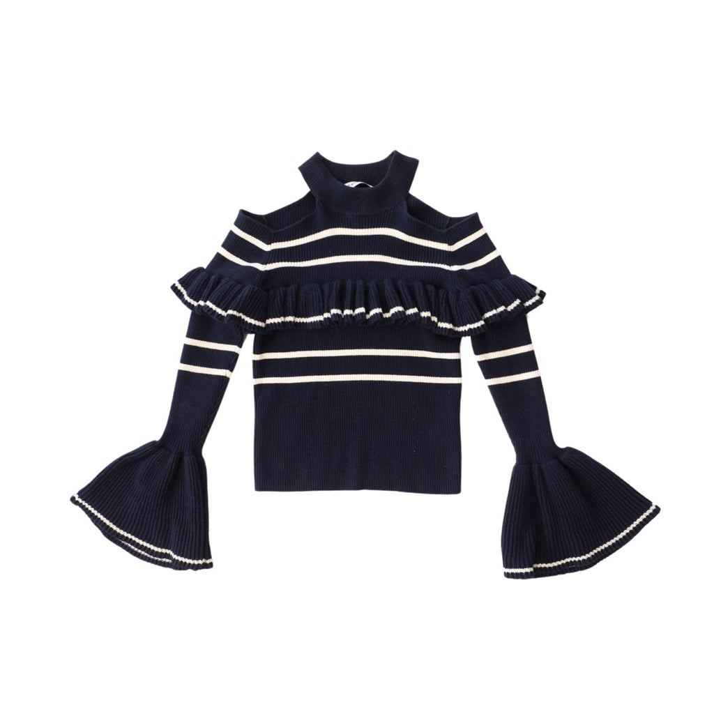 Self Portrait 'Ruffle' Sweater - Women's S