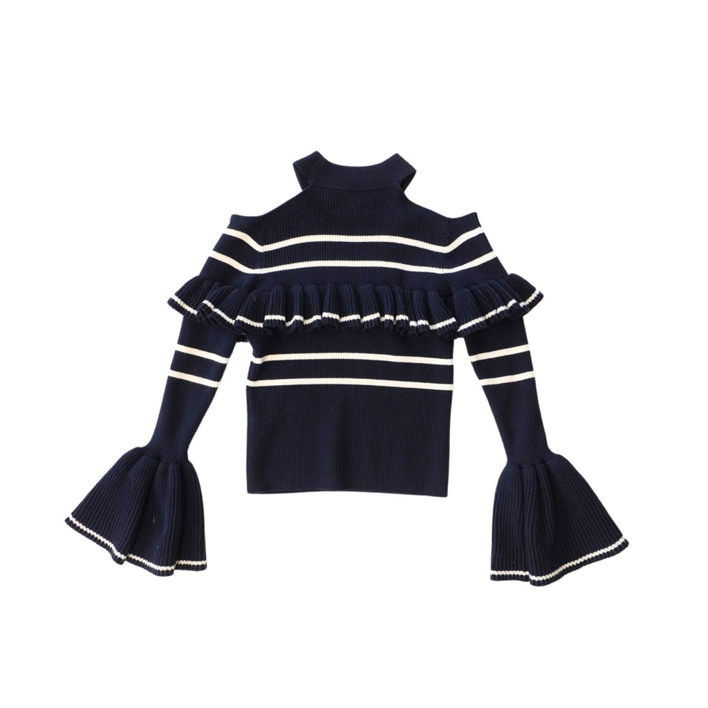 Self Portrait 'Ruffle' Sweater - Women's S