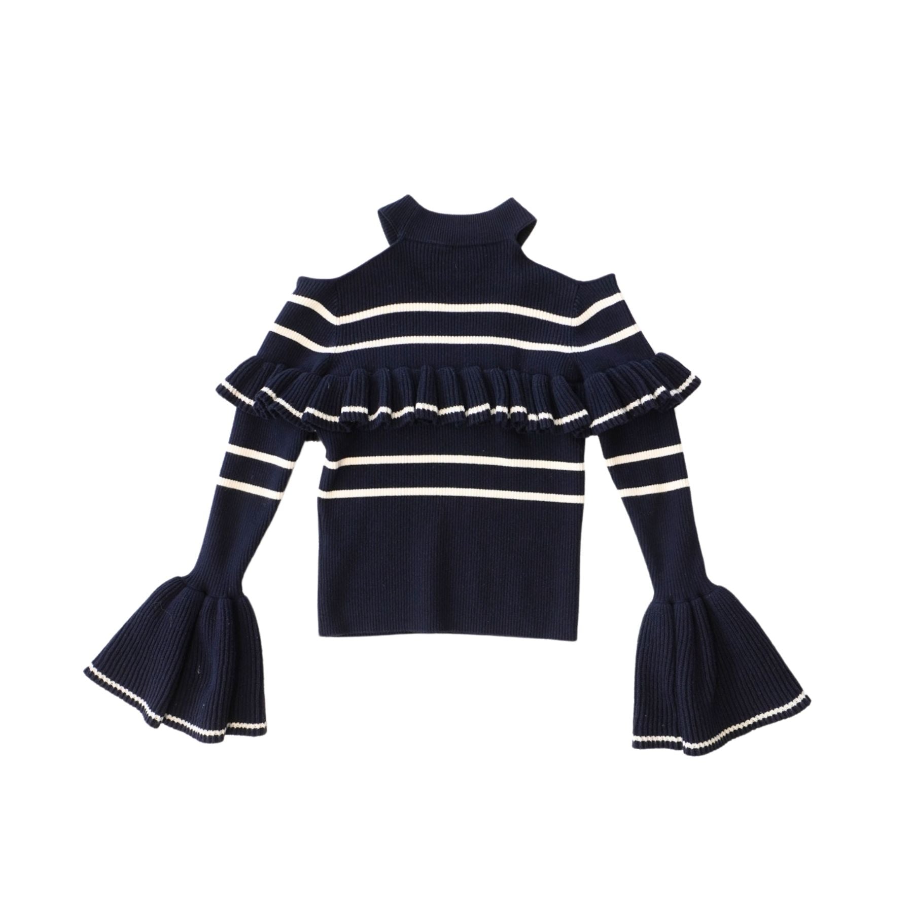 Self Portrait 'Ruffle' Sweater - Women's S