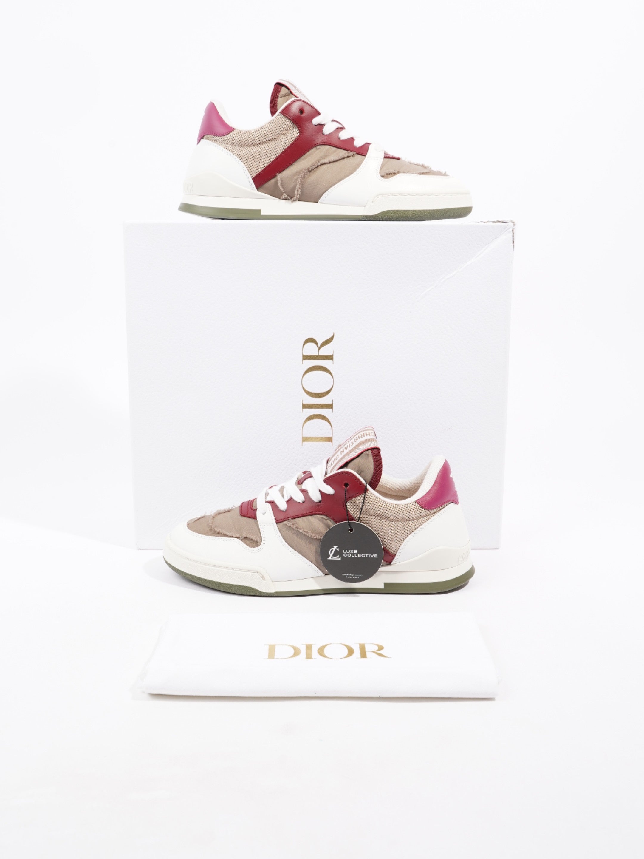 Christian Dior Camouflage Nylon White / Burgundy / Brown  Nylon EU 36 UK 3