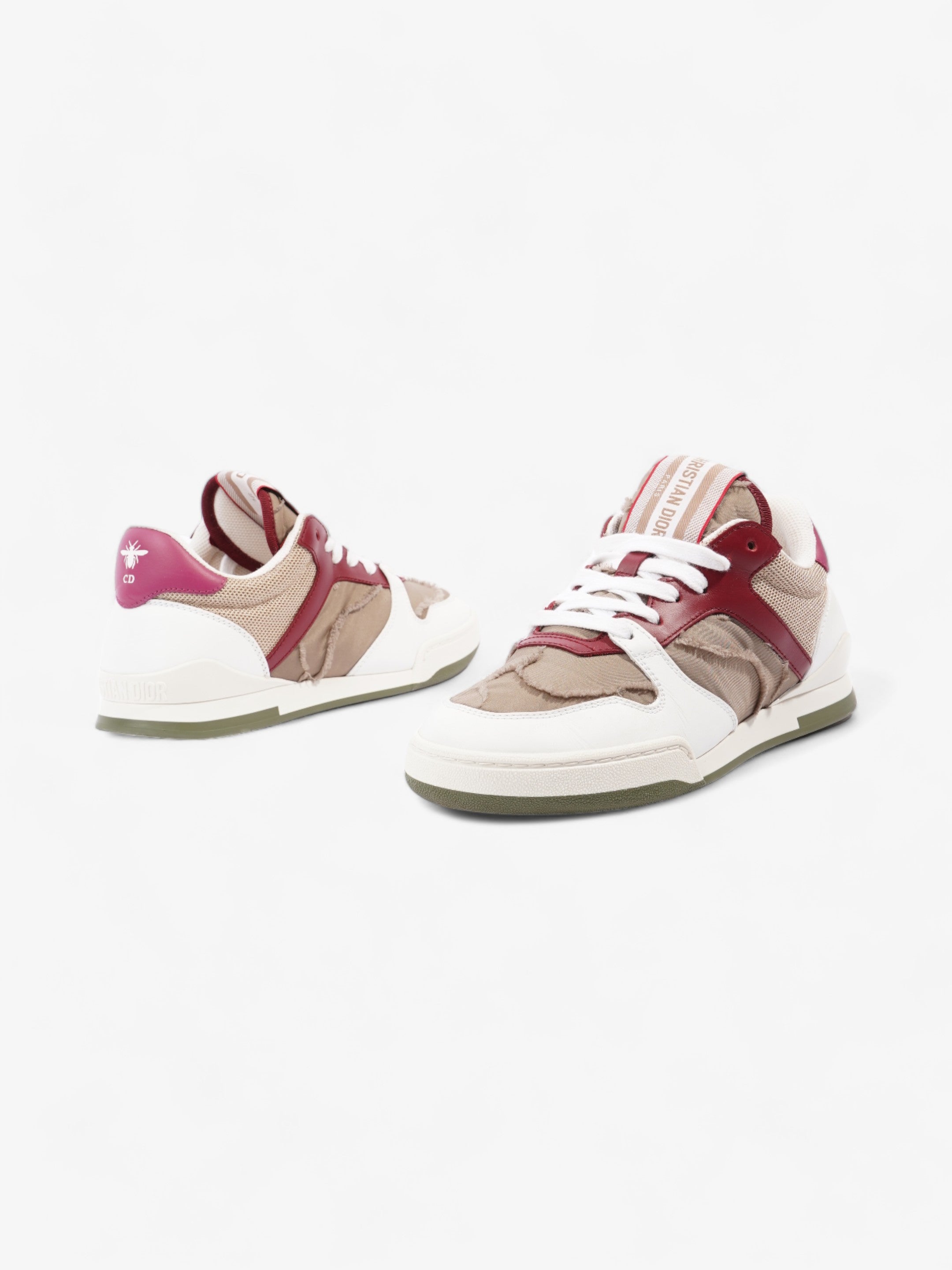 Christian Dior Camouflage Nylon White / Burgundy / Brown  Nylon EU 36 UK 3