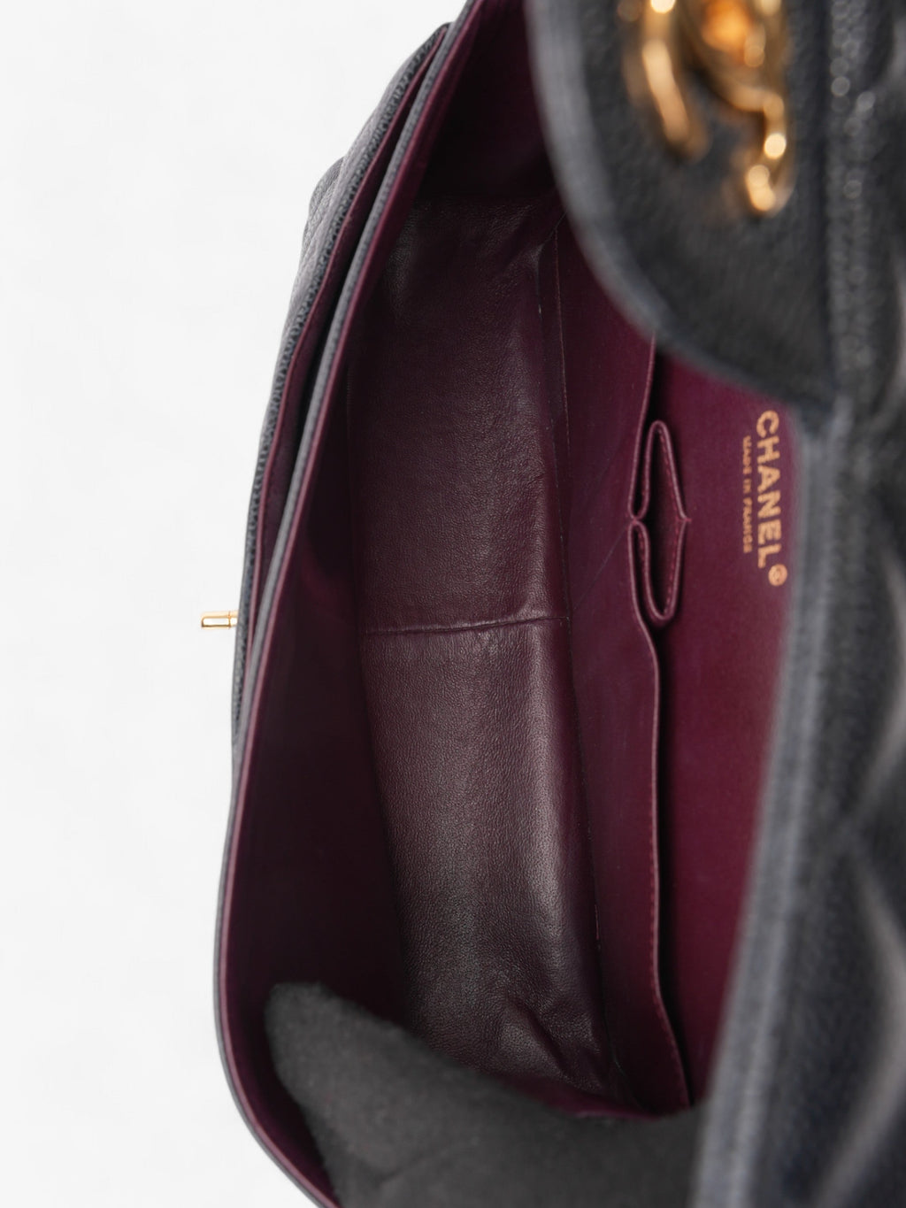 Chanel Classic Double Flap Black Caviar Leather Jumbo