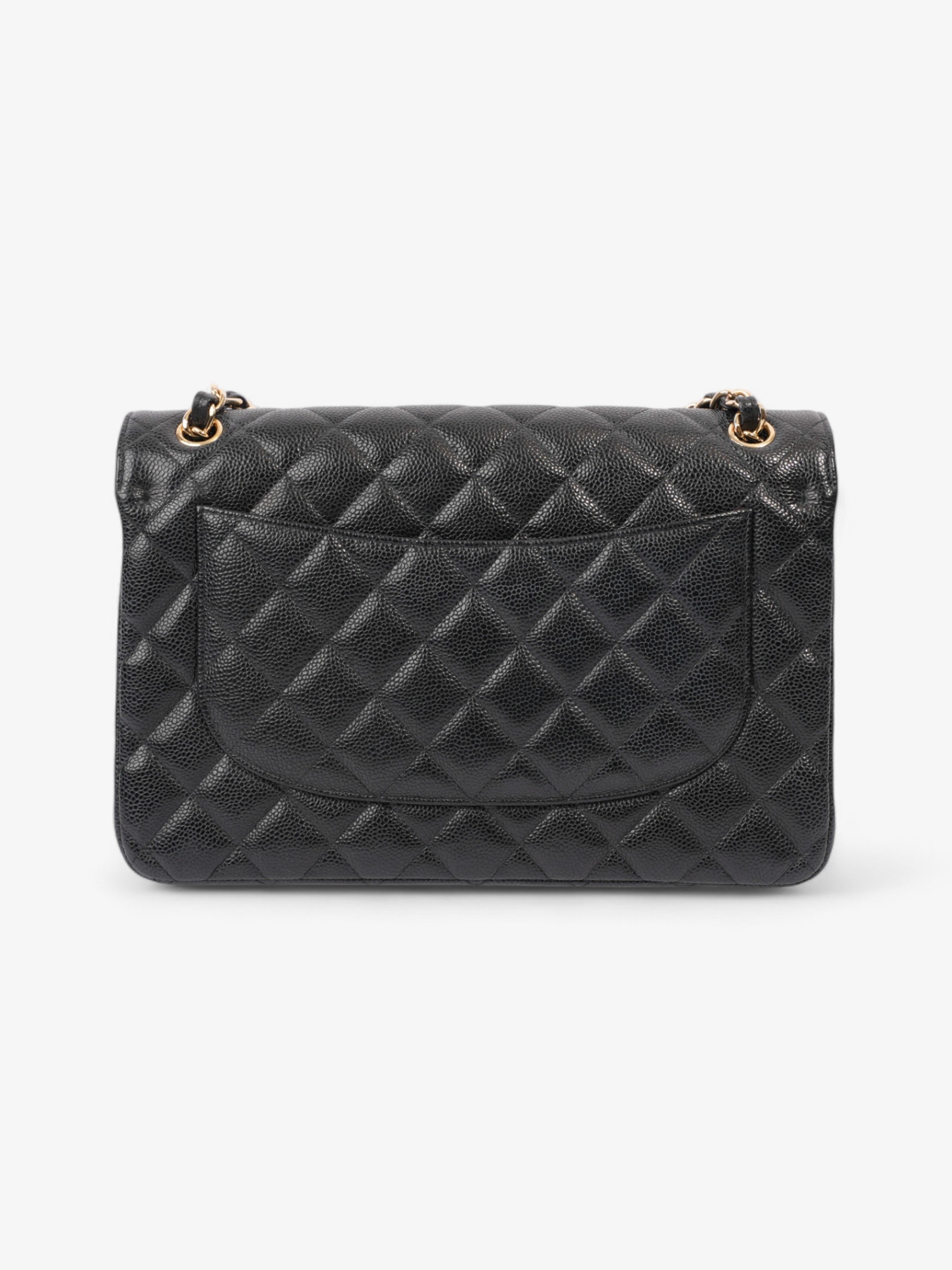 Chanel Classic Double Flap Black Caviar Leather Jumbo