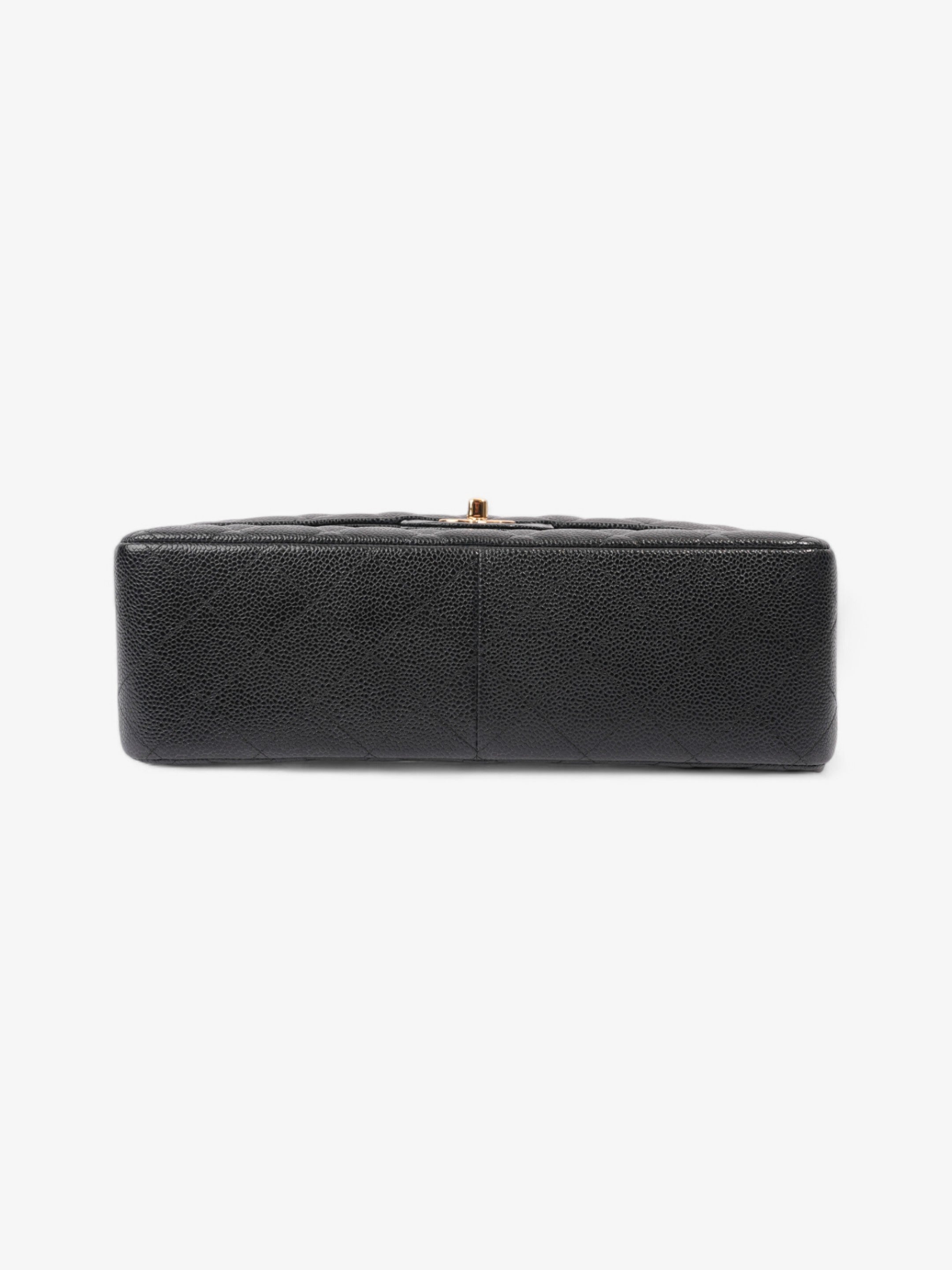 Chanel Classic Double Flap Black Caviar Leather Jumbo