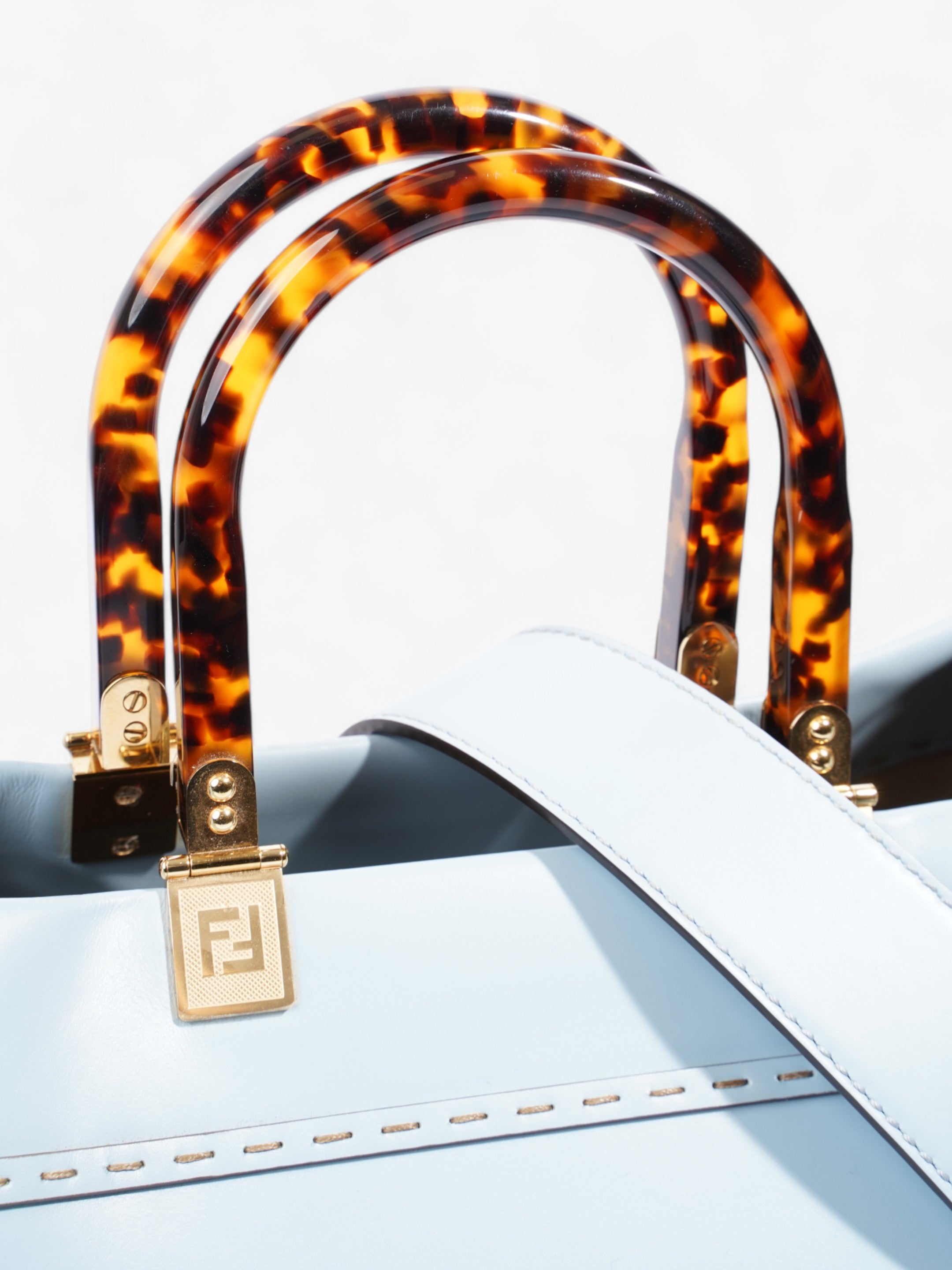 Fendi Sunshine Baby Blue Leather Large