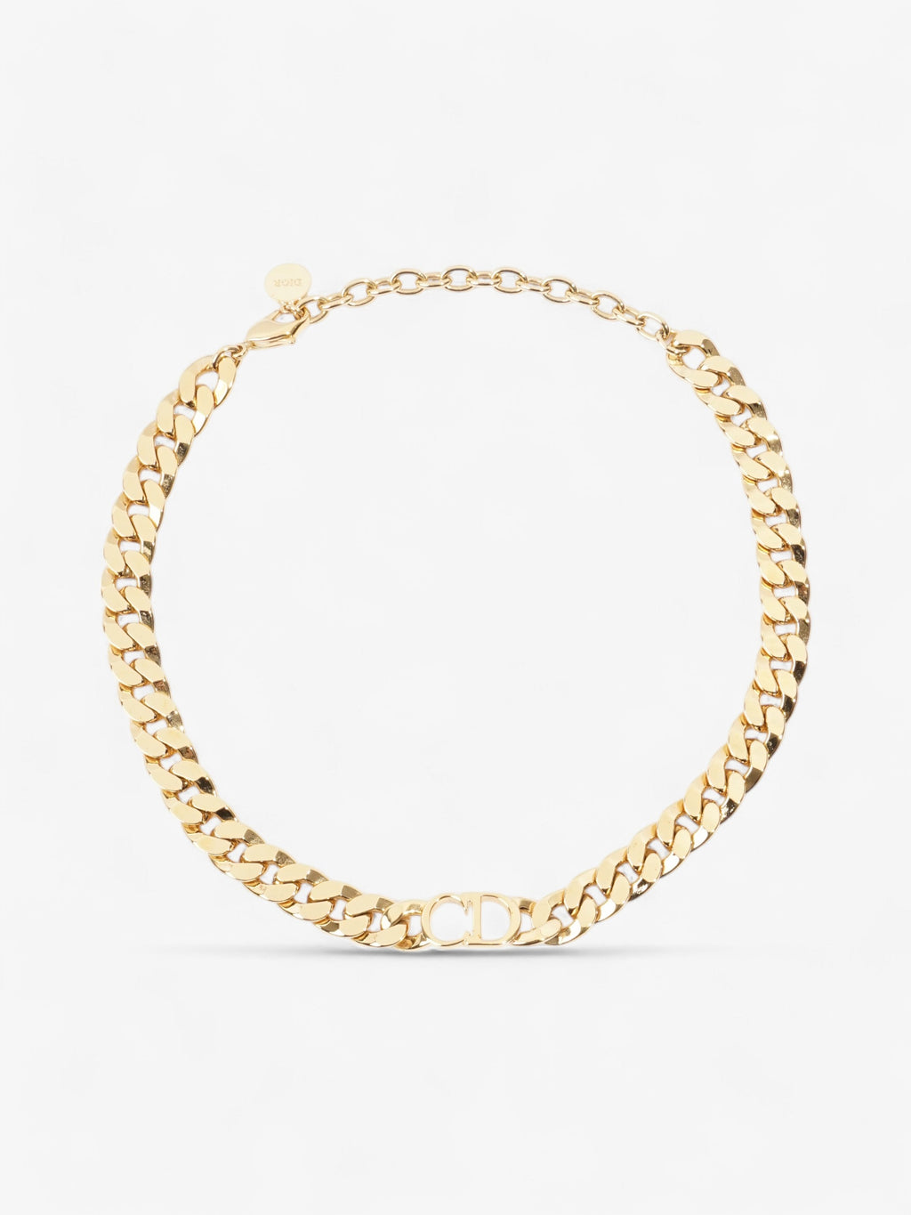 Christian Dior CD Chain Choker Gold Base Metal