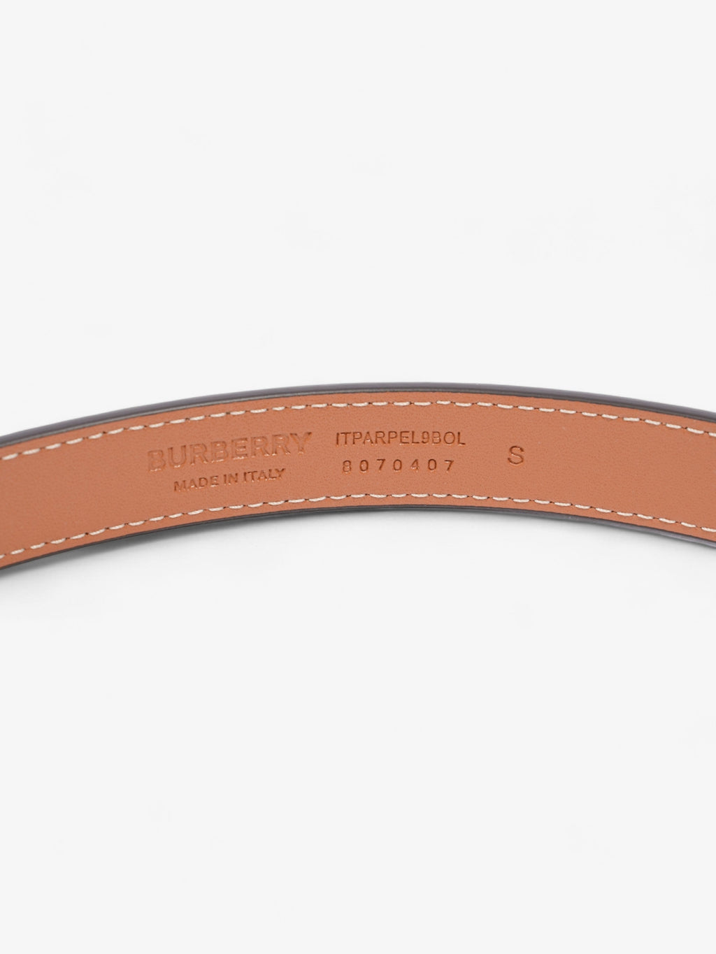 Burberry TB Belt Vintage Check / Light Gold Canvas Small - 87cm