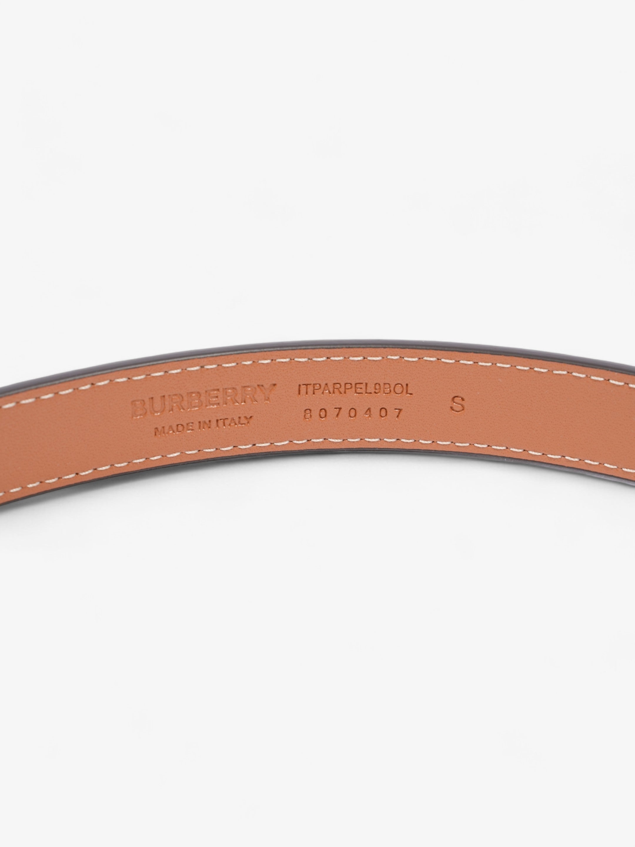 Burberry TB Belt Vintage Check / Light Gold Canvas Small - 87cm