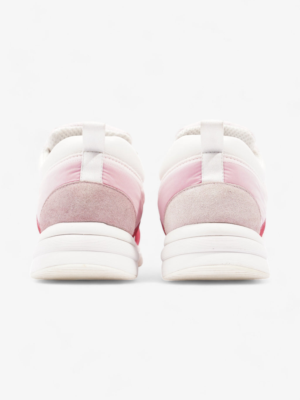 Chanel CC Logo Sneakers  Pink / Red / White Nylon EU 41 UK 8