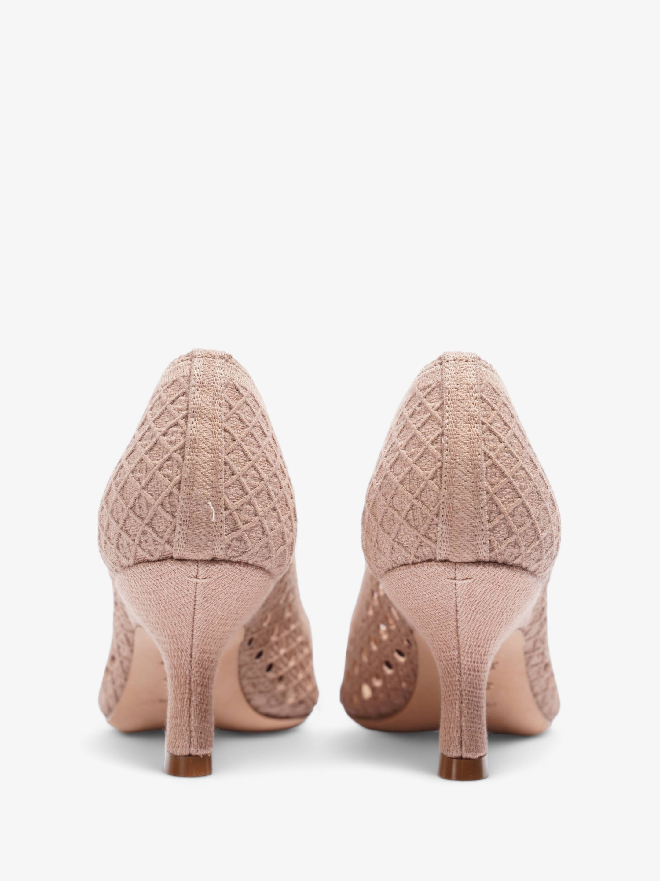 Dior Capture Mules 65 Nude Knit EU 36.5 UK 3.5