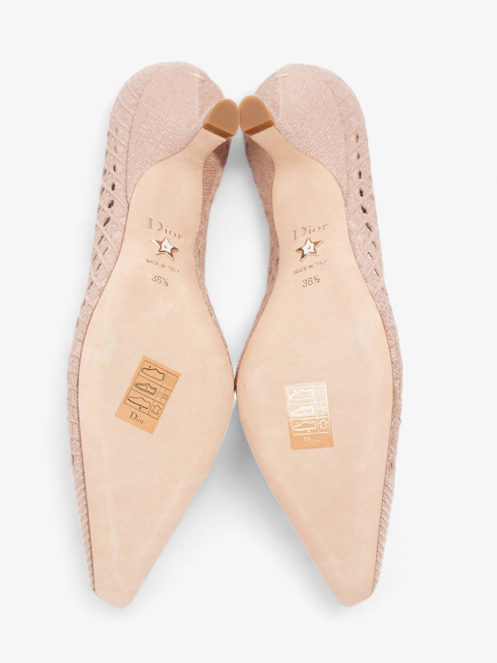 Dior Capture Mules 65 Nude Knit EU 36.5 UK 3.5