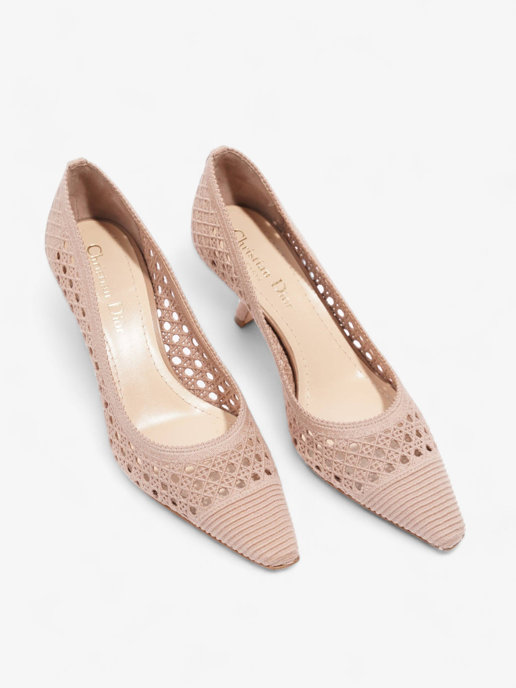 Dior Capture Mules 65 Nude Knit EU 36.5 UK 3.5