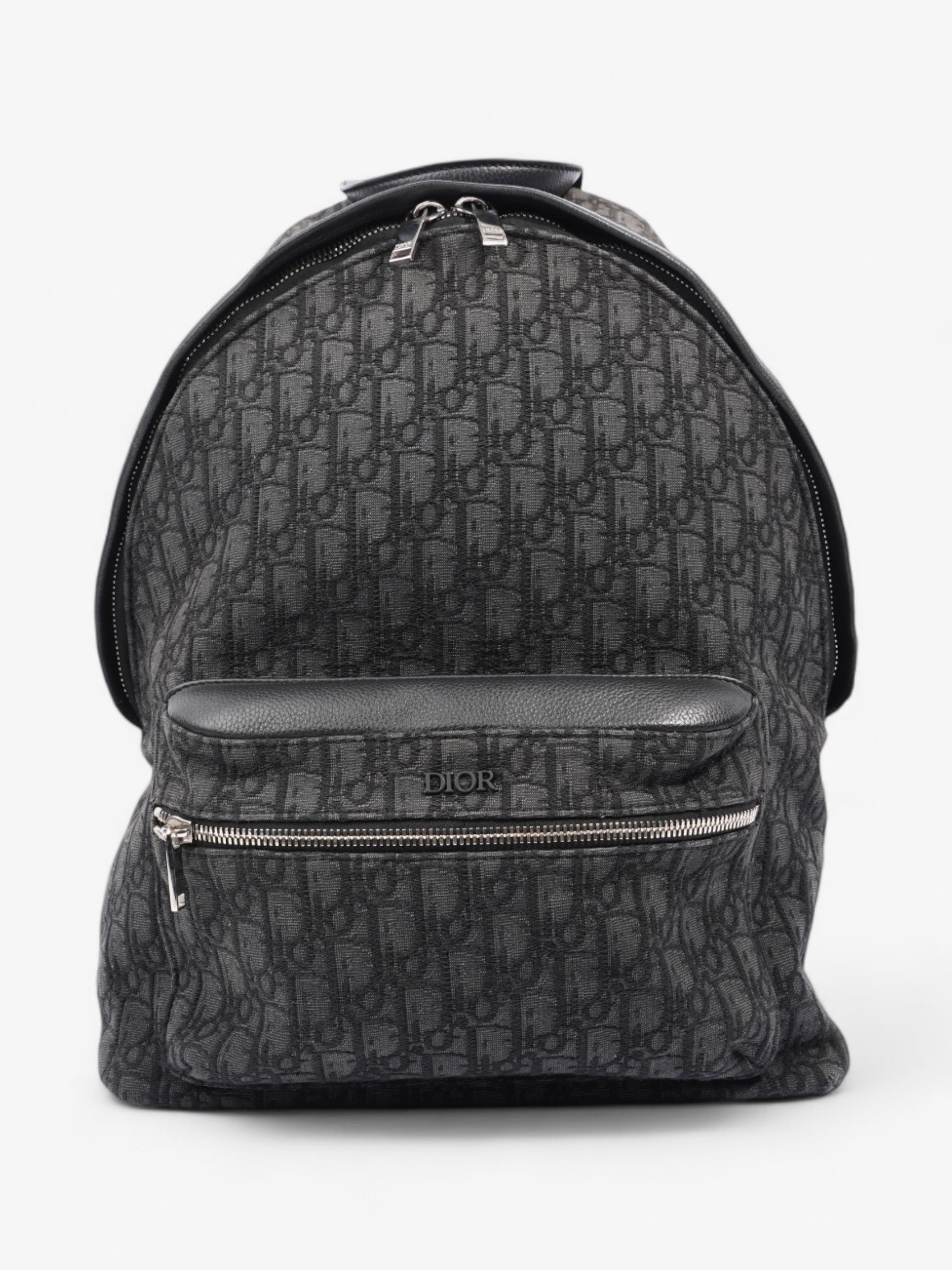Christian Dior Trotter Backpack Black Oblique Canvas