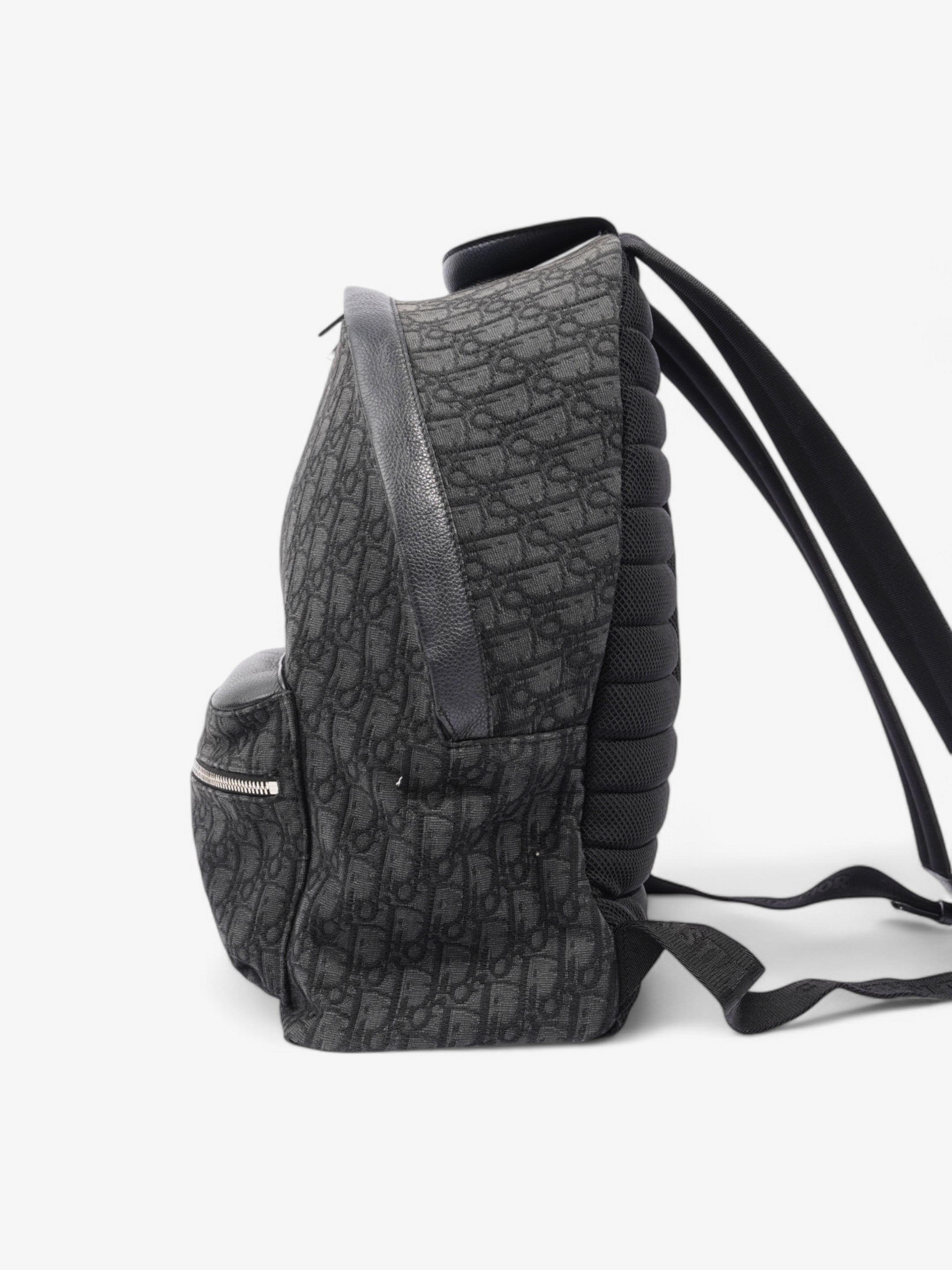 Christian Dior Trotter Backpack Black Oblique Canvas