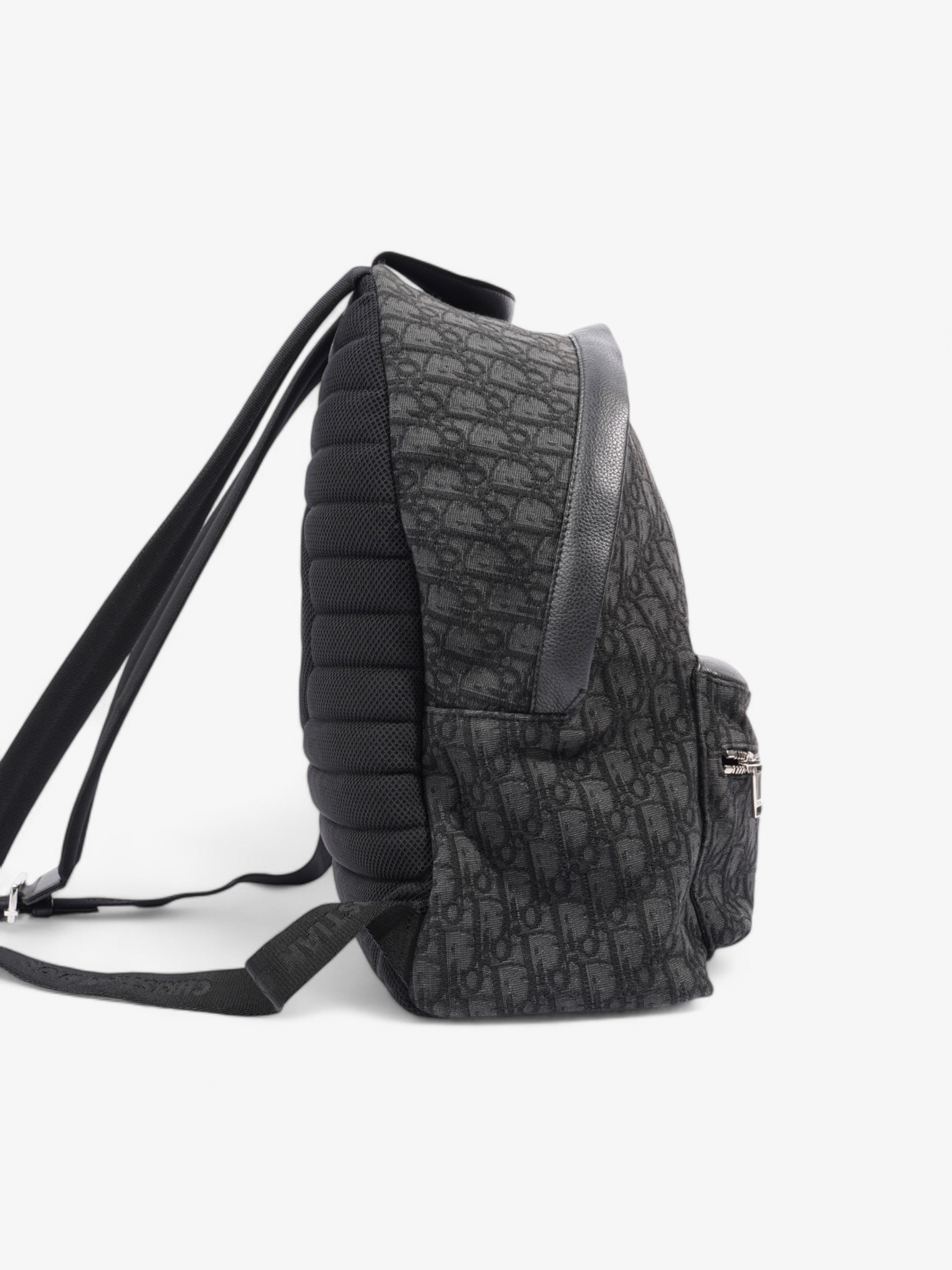 Christian Dior Trotter Backpack Black Oblique Canvas