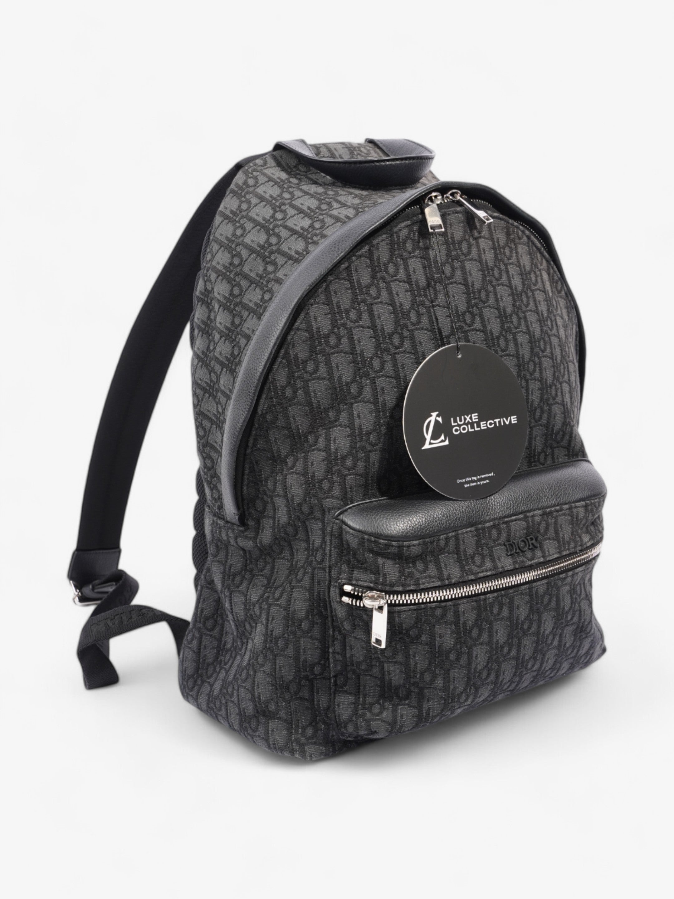 Christian Dior Trotter Backpack Black Oblique Canvas