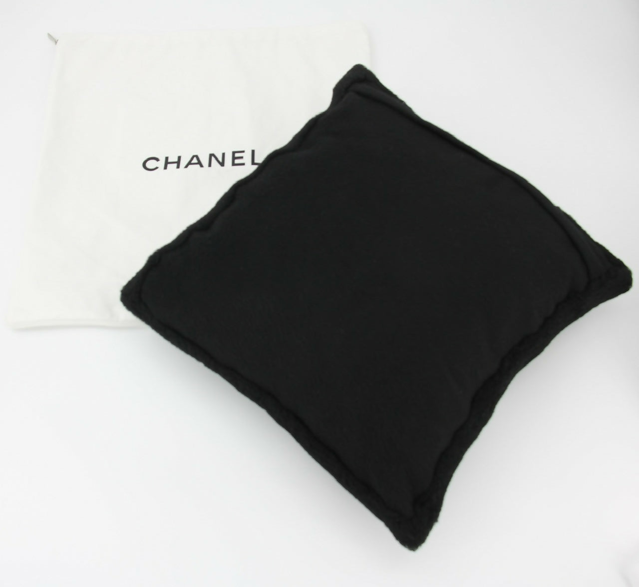 Chanel Coco Mark Cotton Cashmere Black Pillow Cushion