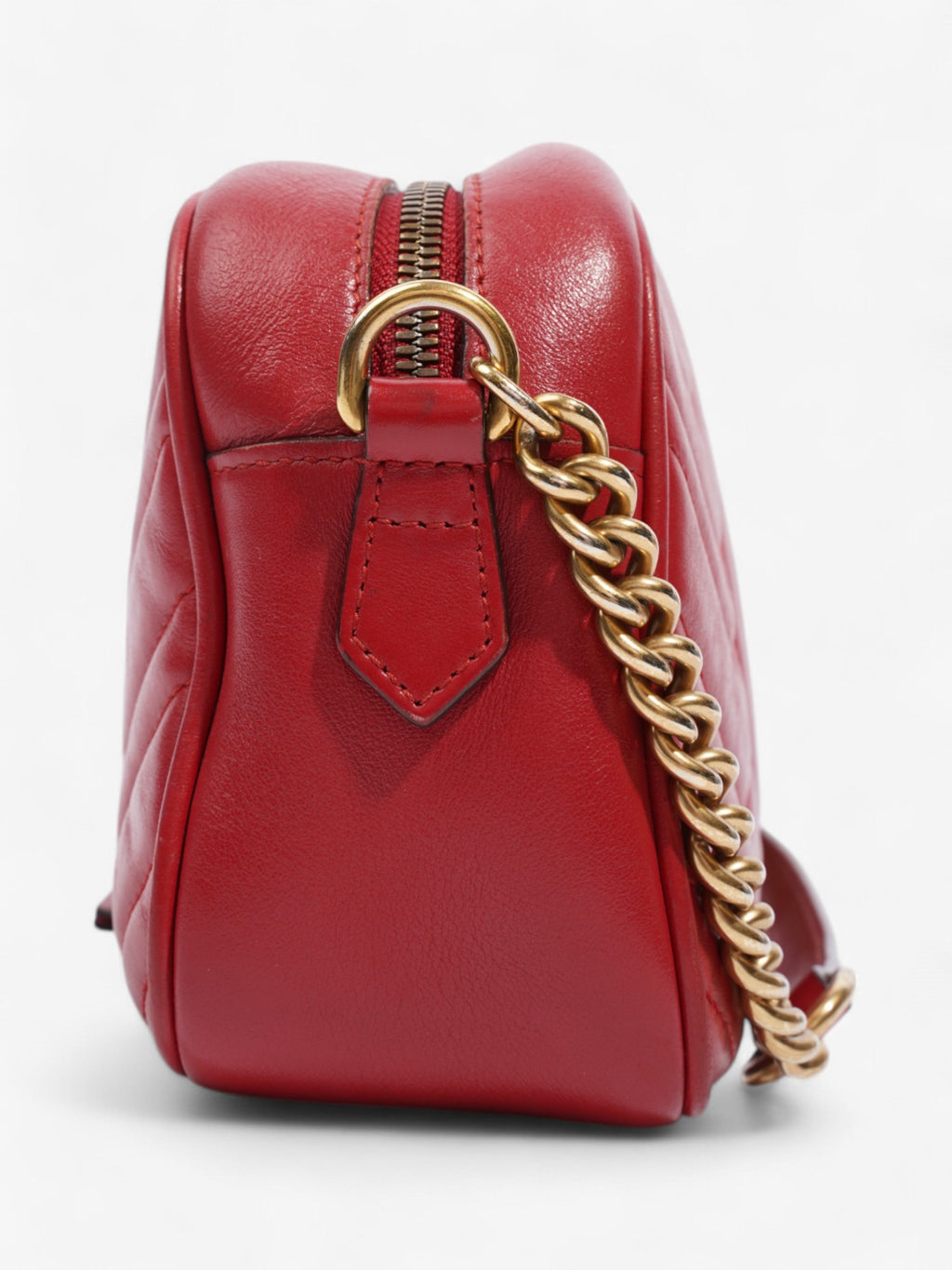 Gucci Marmont Red Matelasse Leather Small