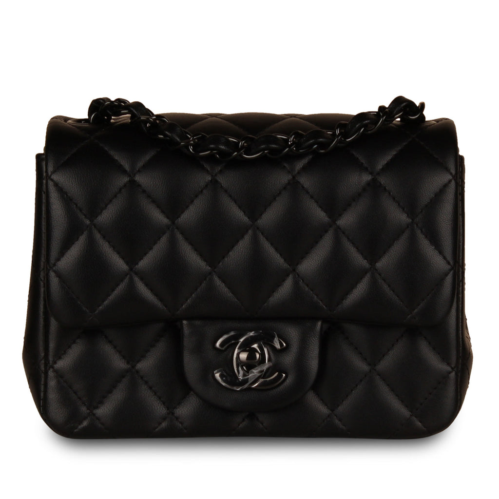 Chanel Classic Flap Bag - Mini Square So Black