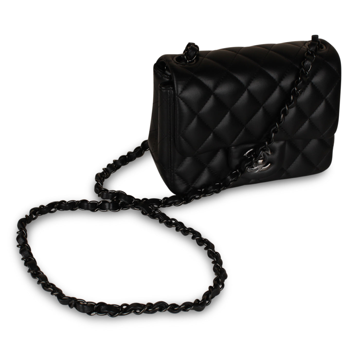 Chanel Classic Flap Bag - Mini Square So Black