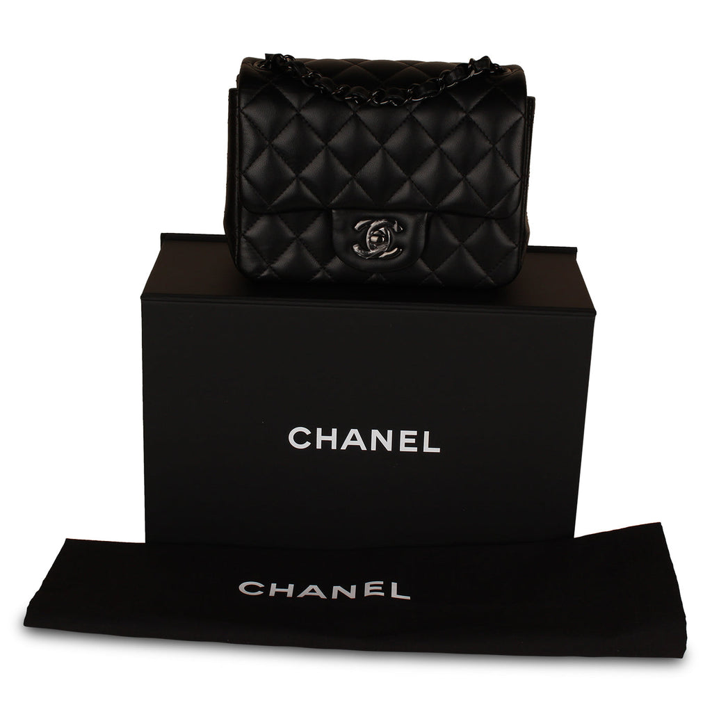 Chanel Classic Flap Bag - Mini Square So Black