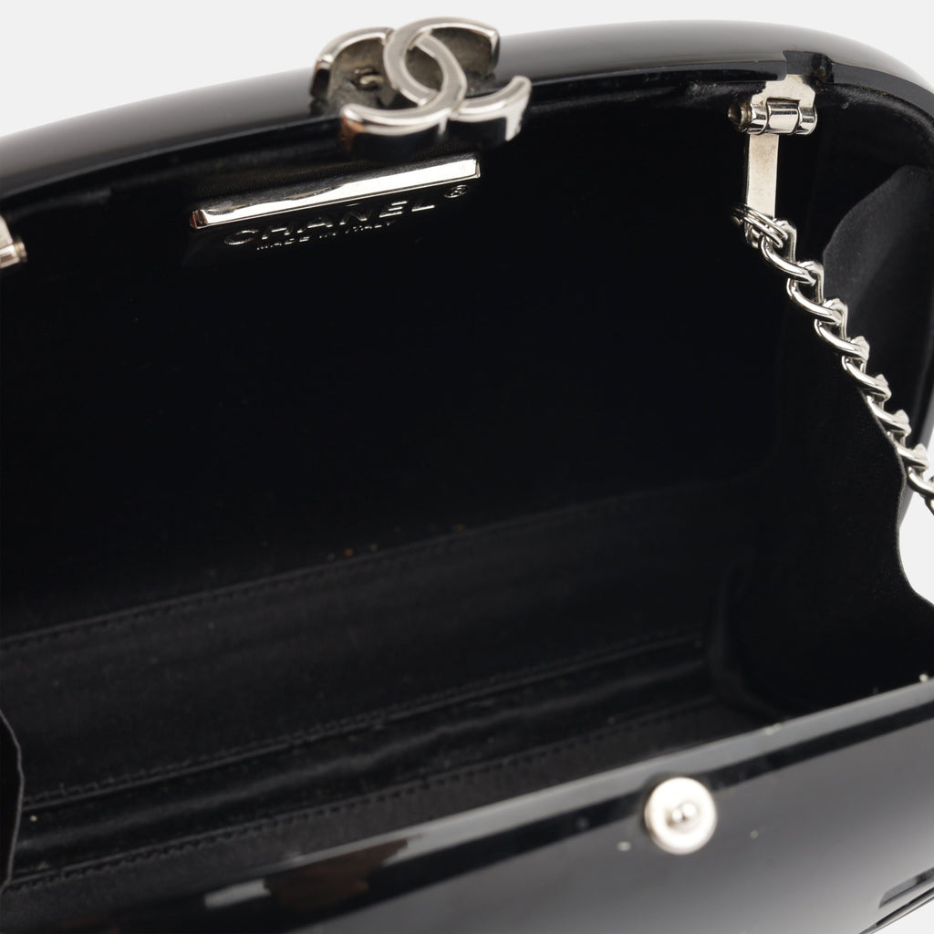 Chanel Vintage Camellia Minaudière Clutch