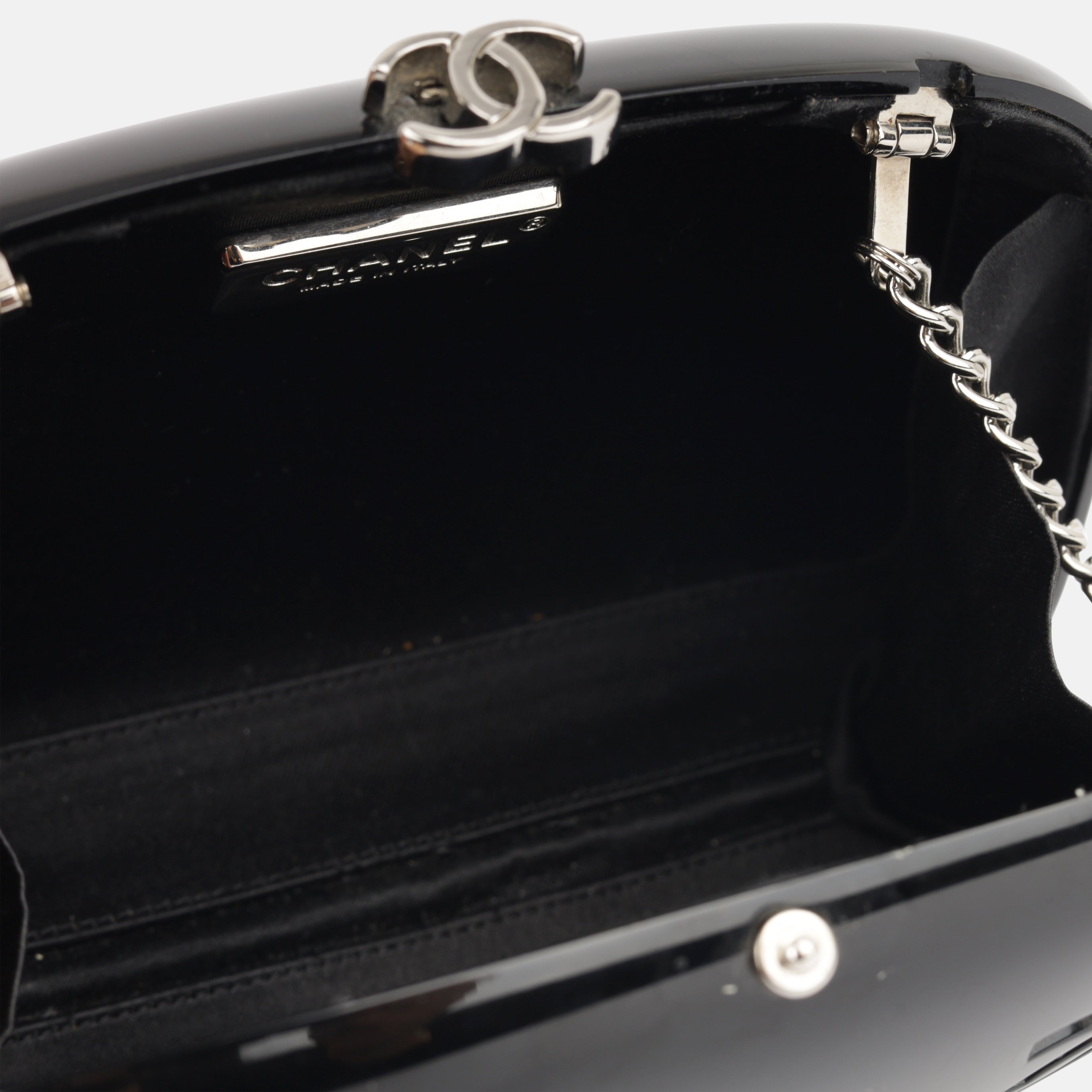 Chanel Vintage Camellia Minaudière Clutch