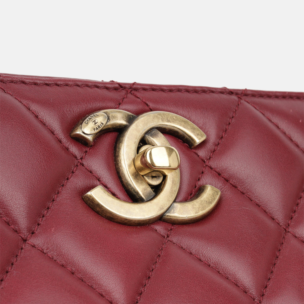 Chanel Large Shopper Tote - Burgundy