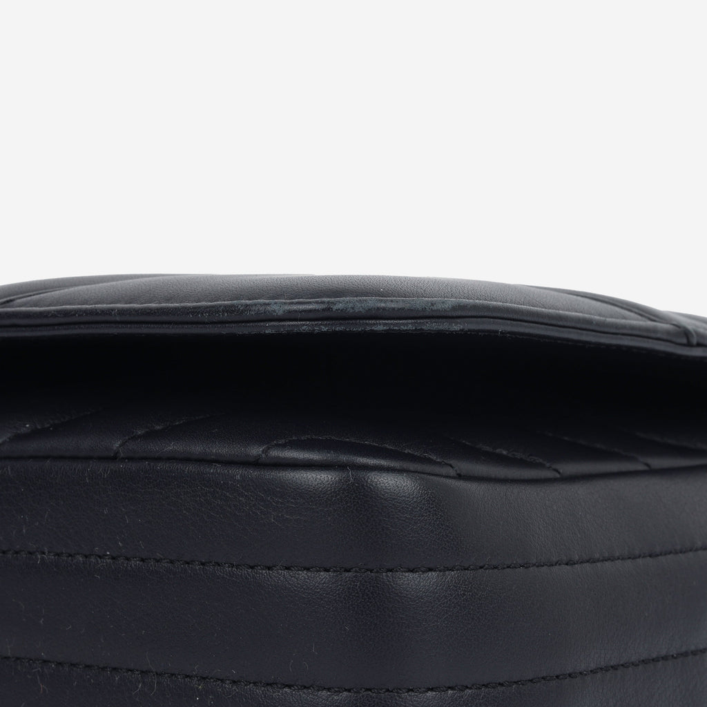 Chanel Large Classic Chevron Flap - Navy