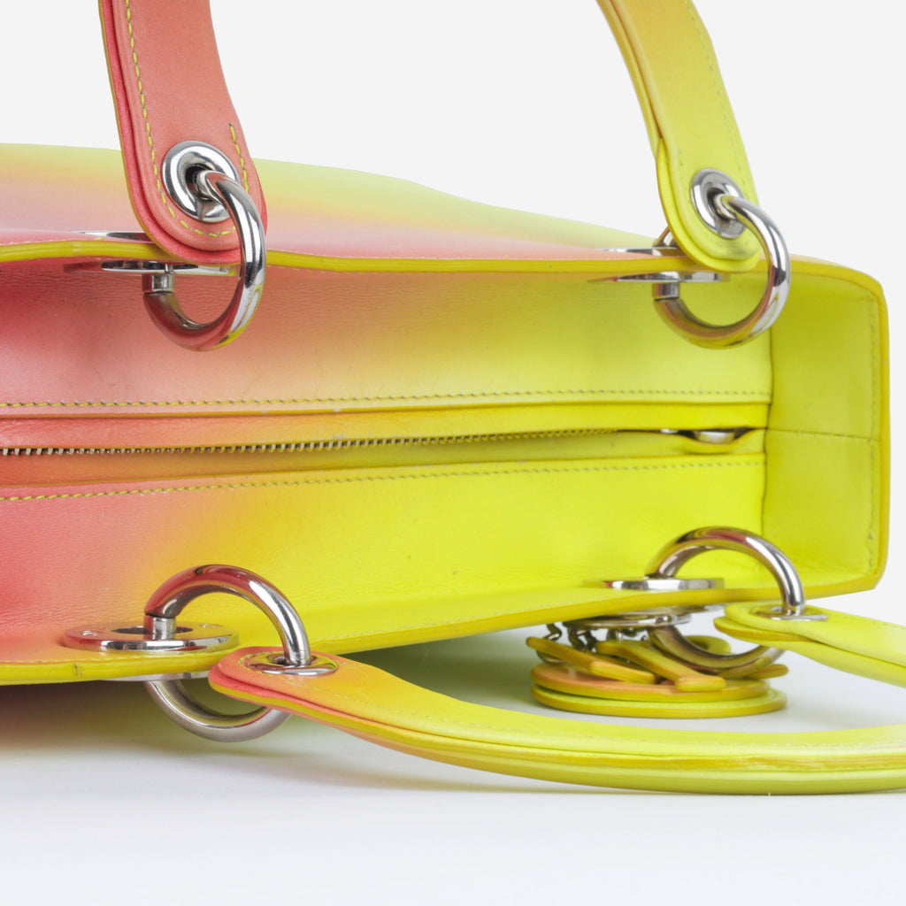 Christian Dior Medium Lady Dior - Yellow / Orange