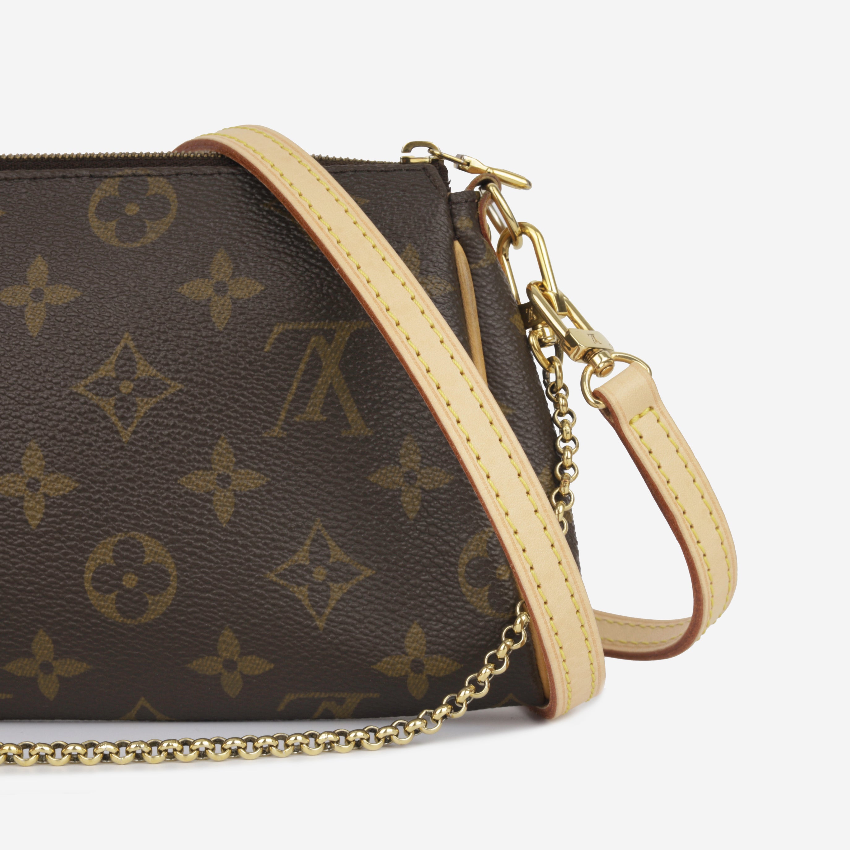 Louis Vuitton Eva clutch strap - Beige Vachetta