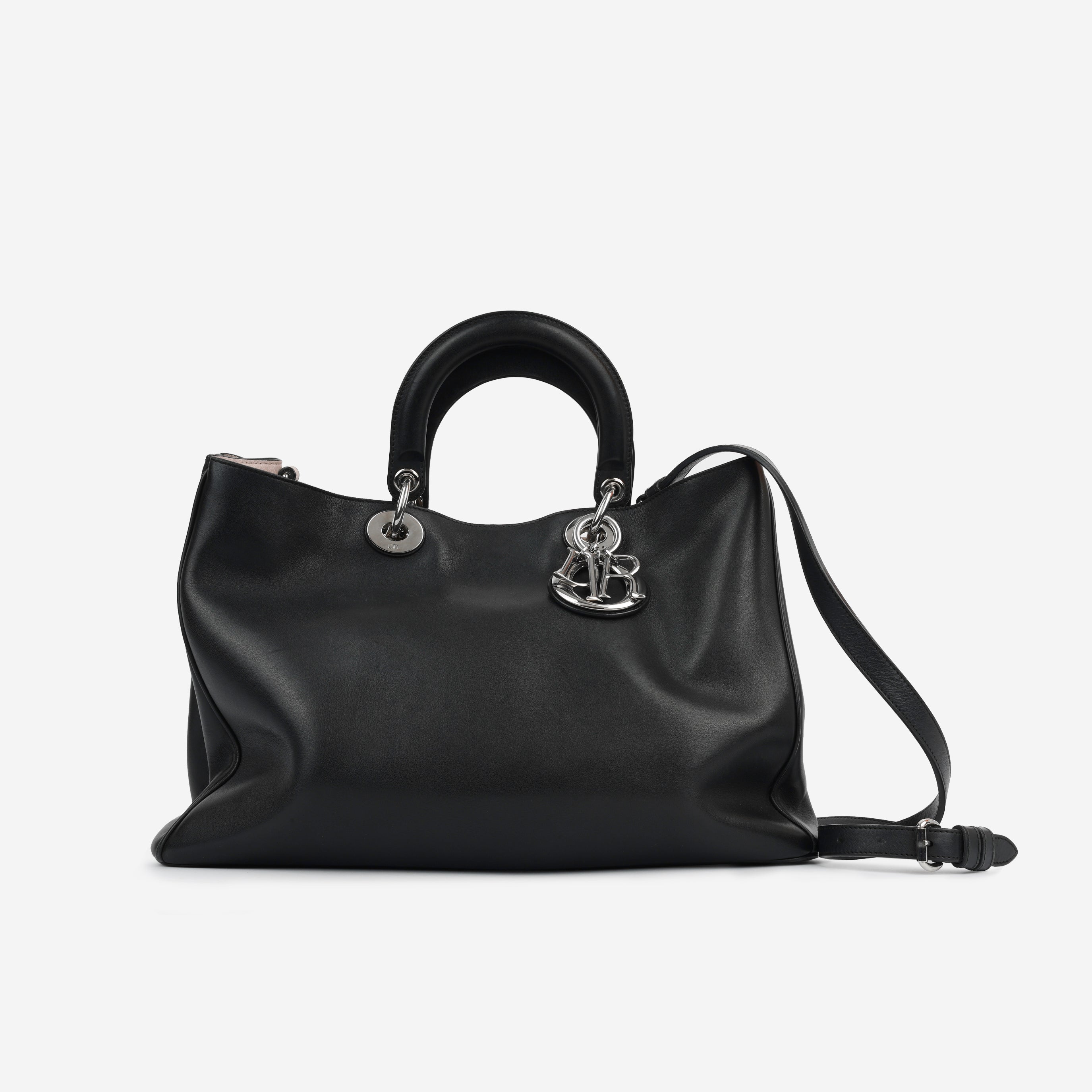 Christian Dior Diorissimo Large Tote - Black Calfskin