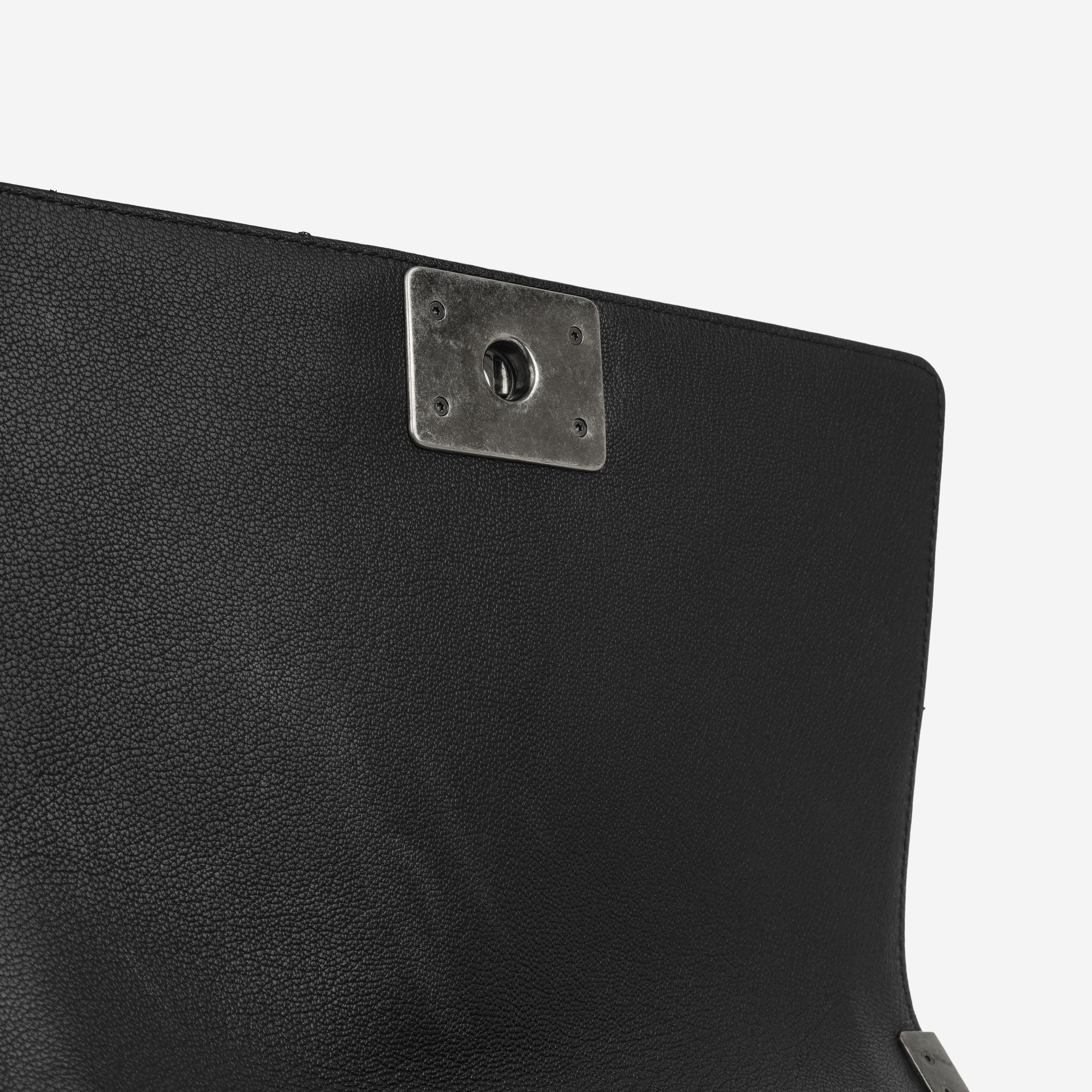 Chanel Boy Bag - Old Medium Black Lambskin