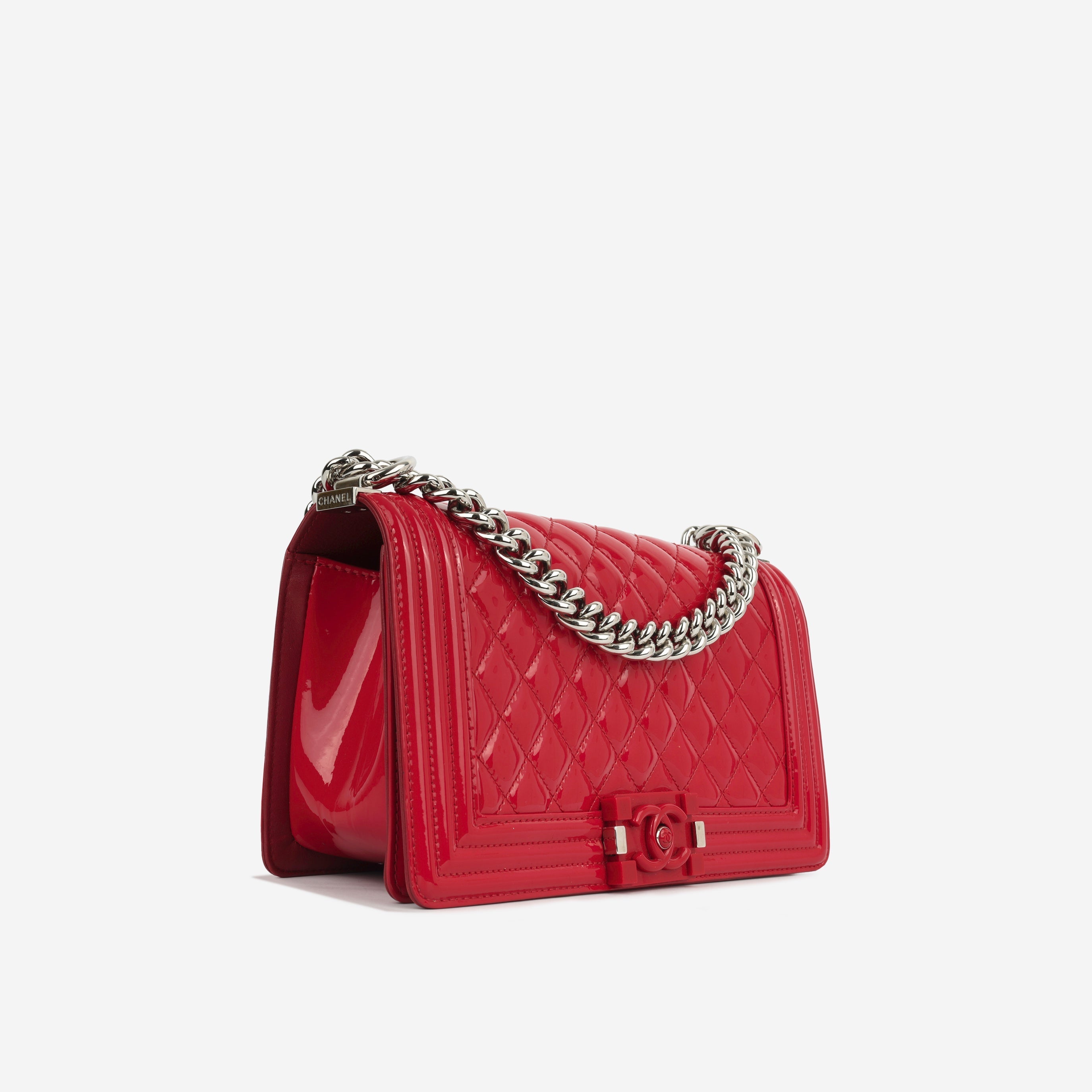 Chanel Boy Bag - Old Medium Red Patent
