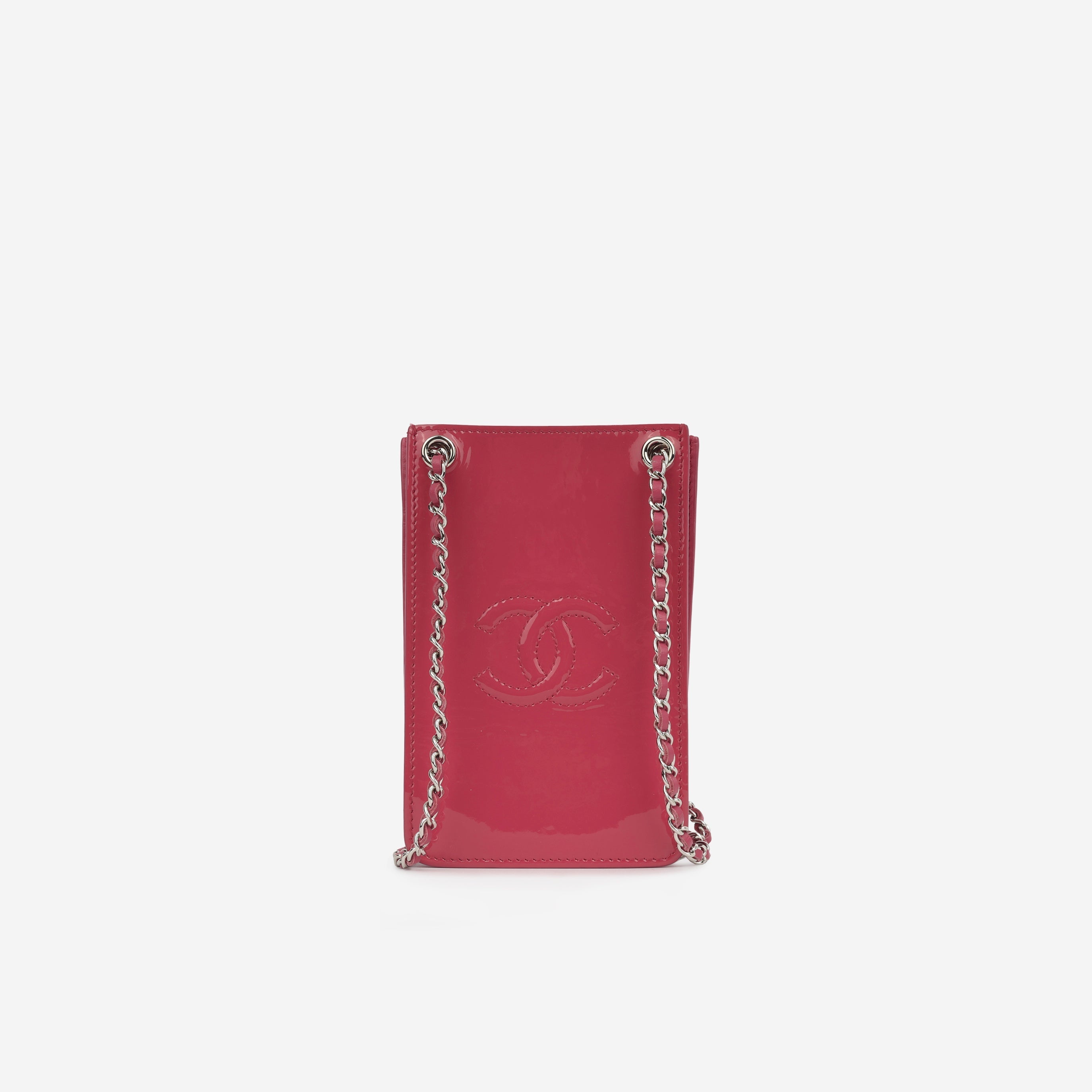 Chanel CC Phone Holder - Patent Pink