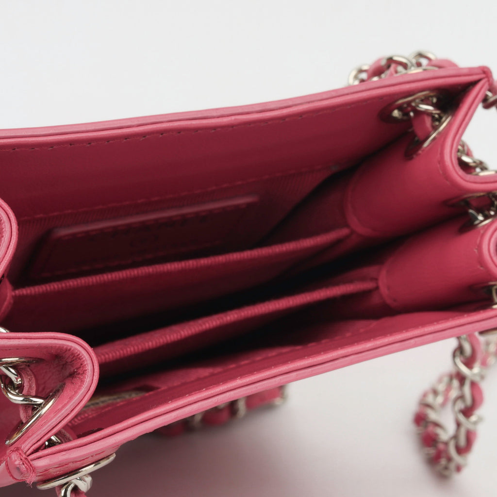 Chanel CC Phone Holder - Patent Pink