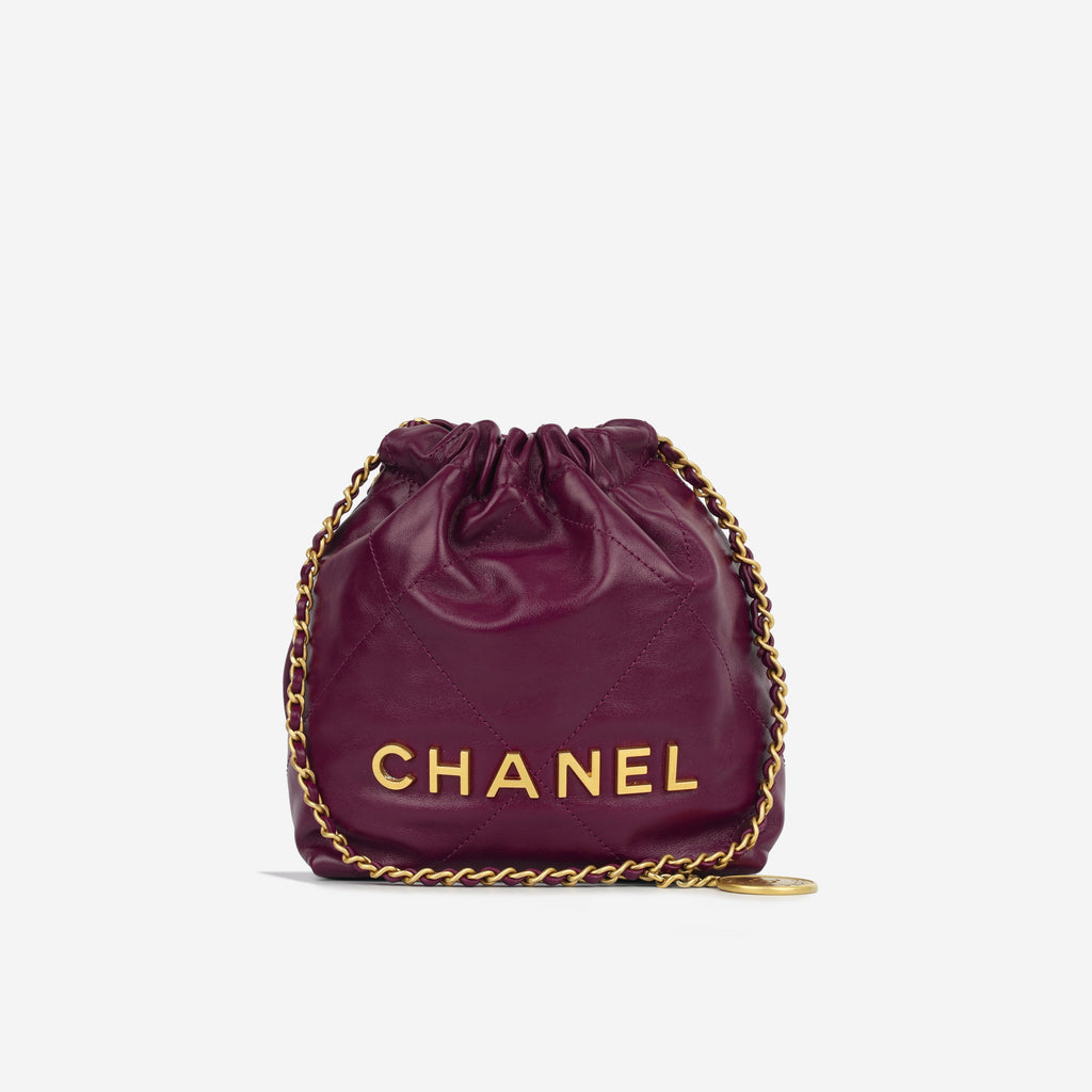 Chanel 22 Mini Handbag - Plum Purple
