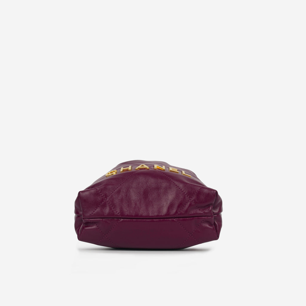 Chanel 22 Mini Handbag - Plum Purple