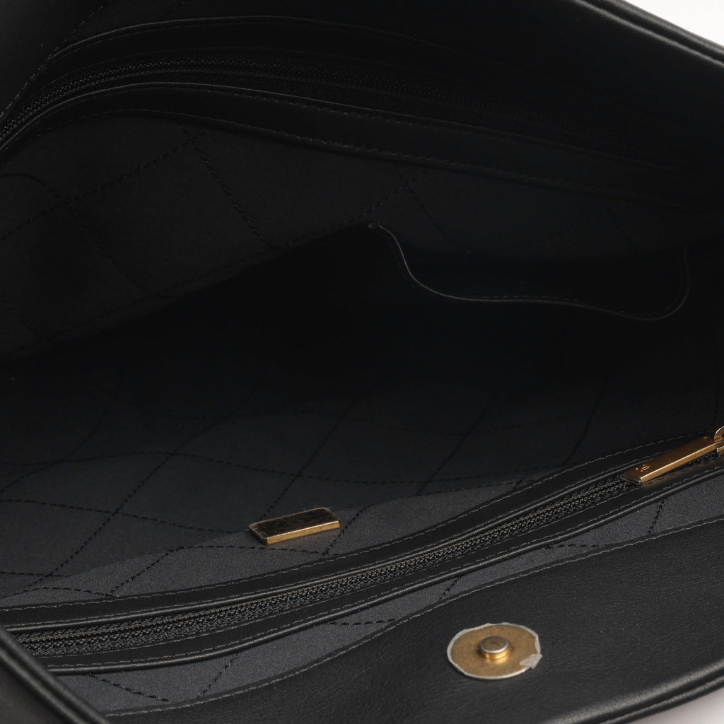Chanel Hobo Shoulder Bag - Black Calfskin