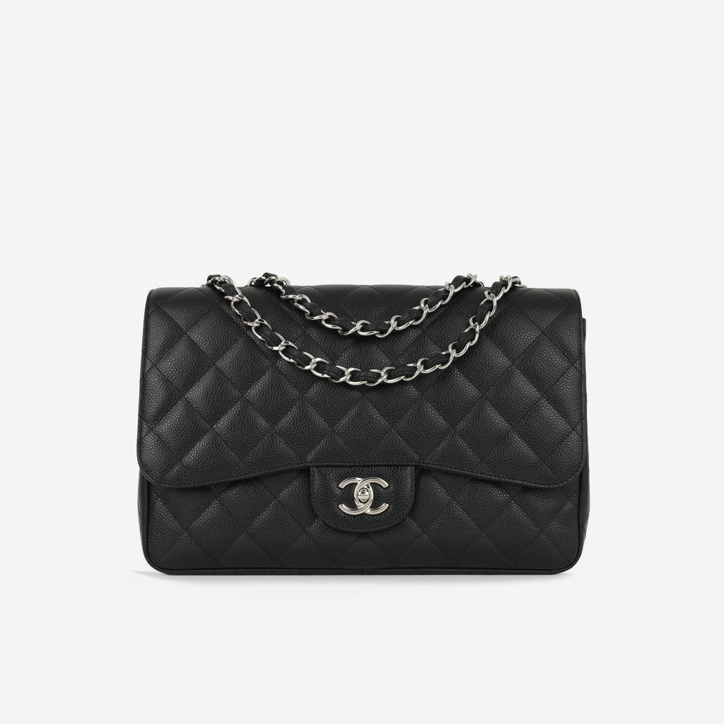 Chanel Classic Flap Bag - Jumbo Classic Single Flap | Silver Hardware