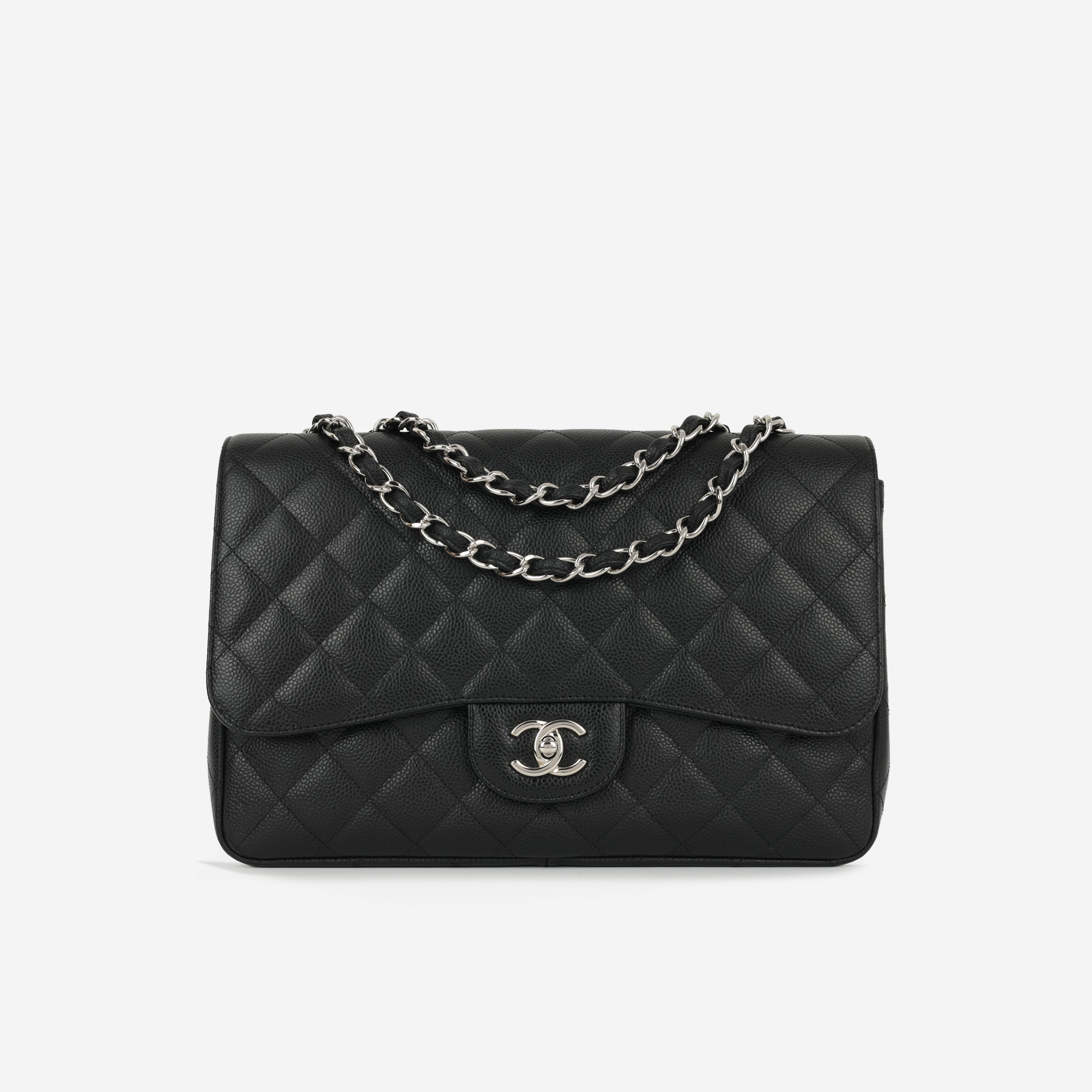 Chanel Classic Flap Bag - Jumbo Classic Single Flap | Silver Hardware